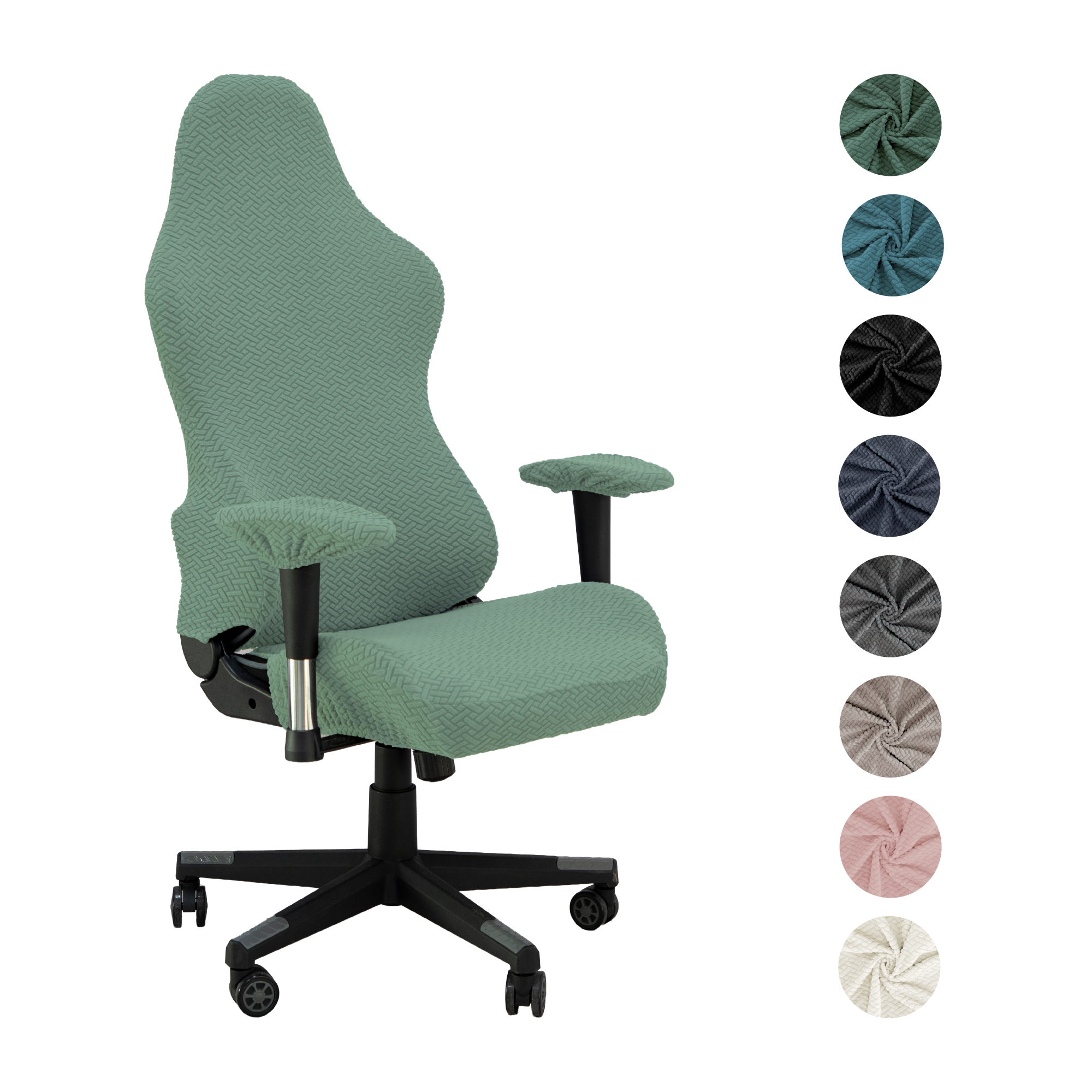 Hyper Cover Jacquard Gaming Chair Cover | Stretch Computer Office Slipcover (4-Piece Set)