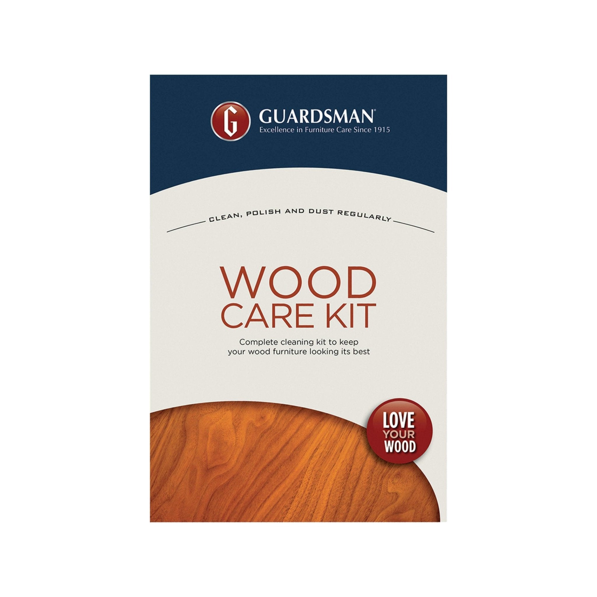 Guardsman Wood Care Kit | Timber Cleaner, Polish & Dusting Cloth -