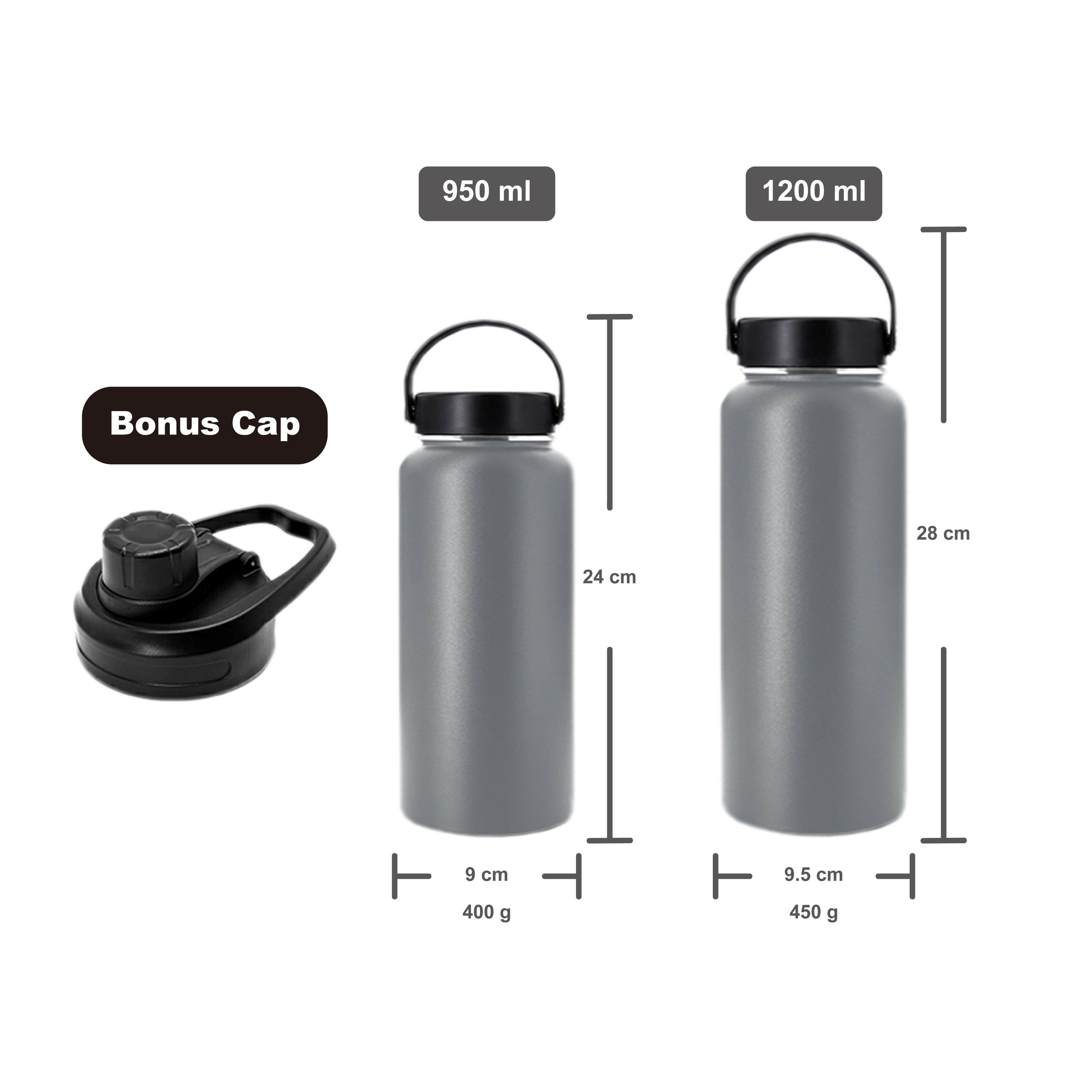 Hydro Mate Insulated Stainless Steel Water Bottle Grey | Stainless Steel Water Bottles | Brilliant Home Living