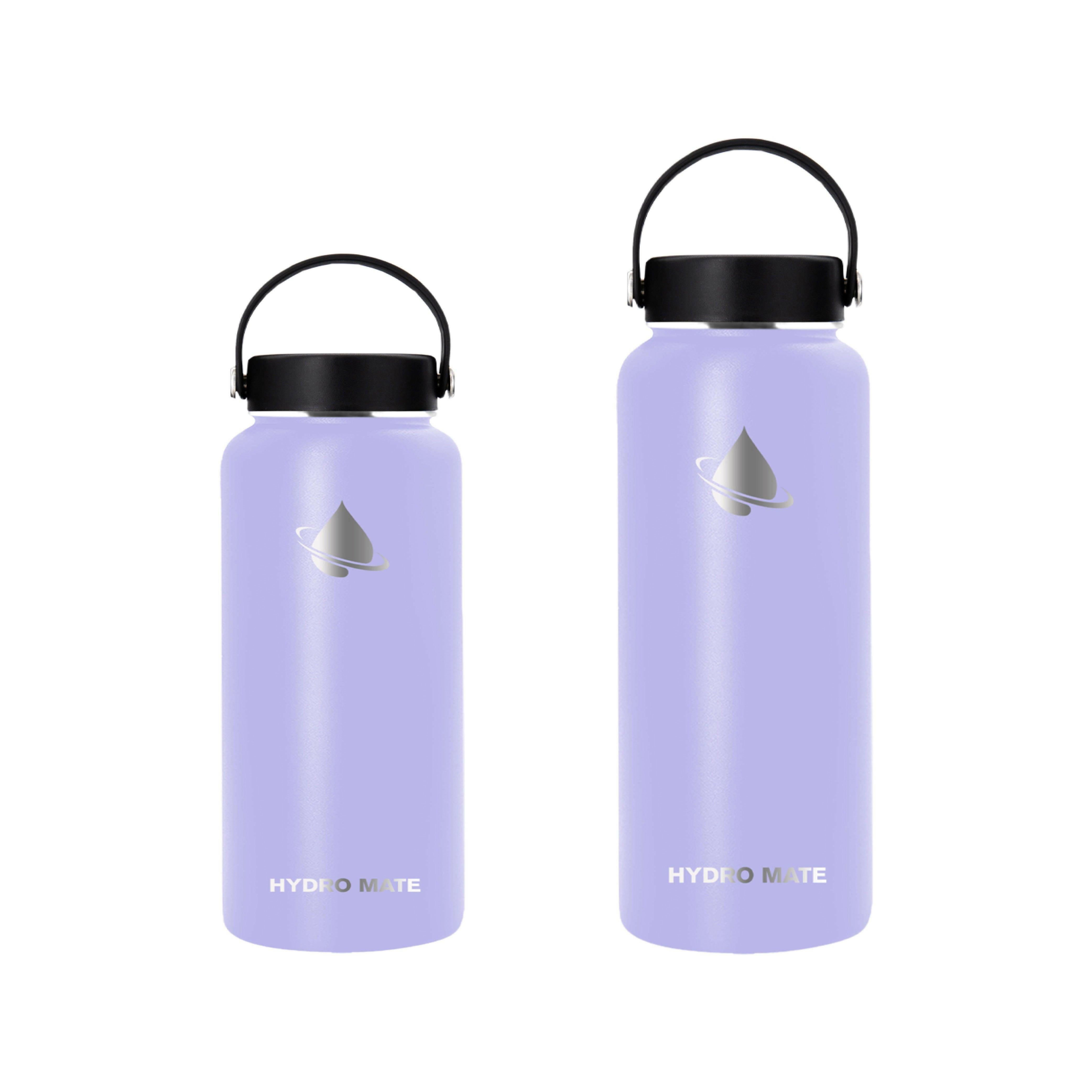 Hydro Mate Insulated Stainless Steel Water Bottle Lavender | Stainless Steel Water Bottles | Brilliant Home Living