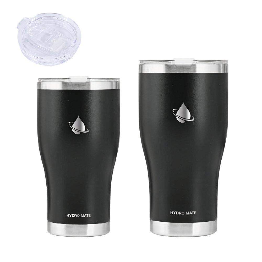 Hydro Mate Insulated Travel Mug Black | Stainless Steel Tumbler Cup - 600ml -