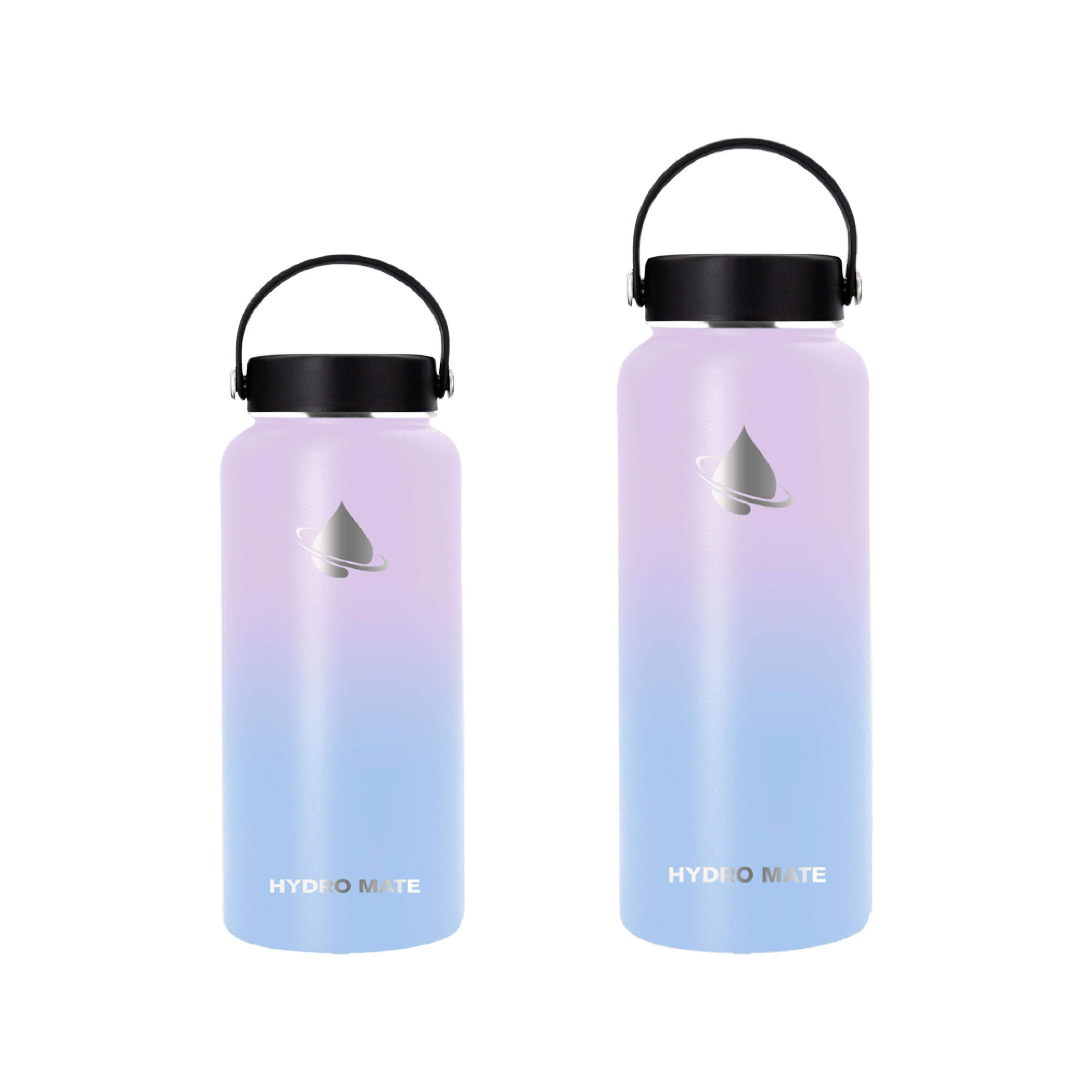 Hydro Mate Insulated Water Bottle Aurora | Stainless Steel Flask + Bonus Lid | Stainless Steel Water Bottles | Brilliant Home Living