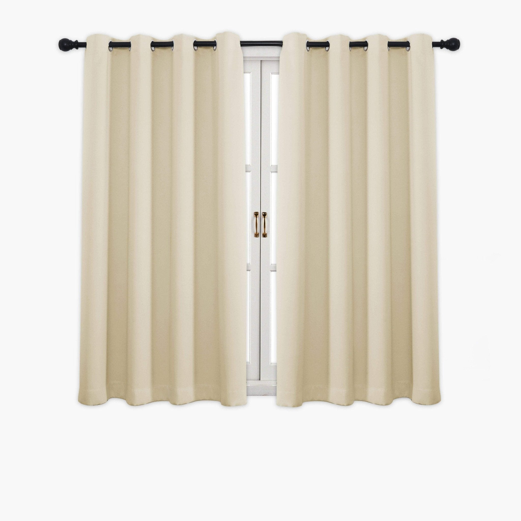 Hyper Cover 3-Layer Blockout Eyelet Curtains Beige | Thermal Blackout - 132x137 cm -