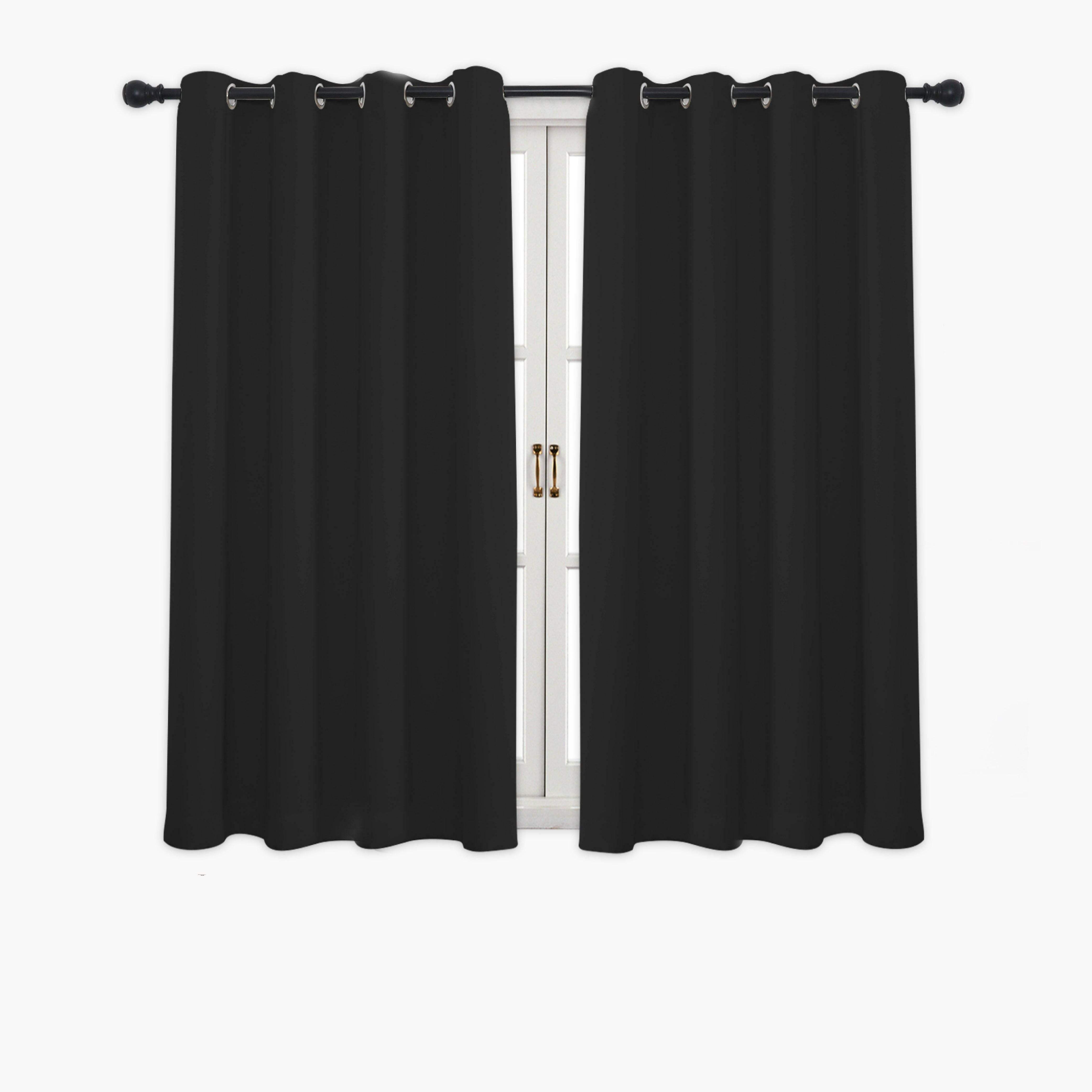 Hyper Cover 3-Layer Blockout Eyelet Curtains Black | Thermal Home Theatre Drapes | Window Curtains | Brilliant Home Living