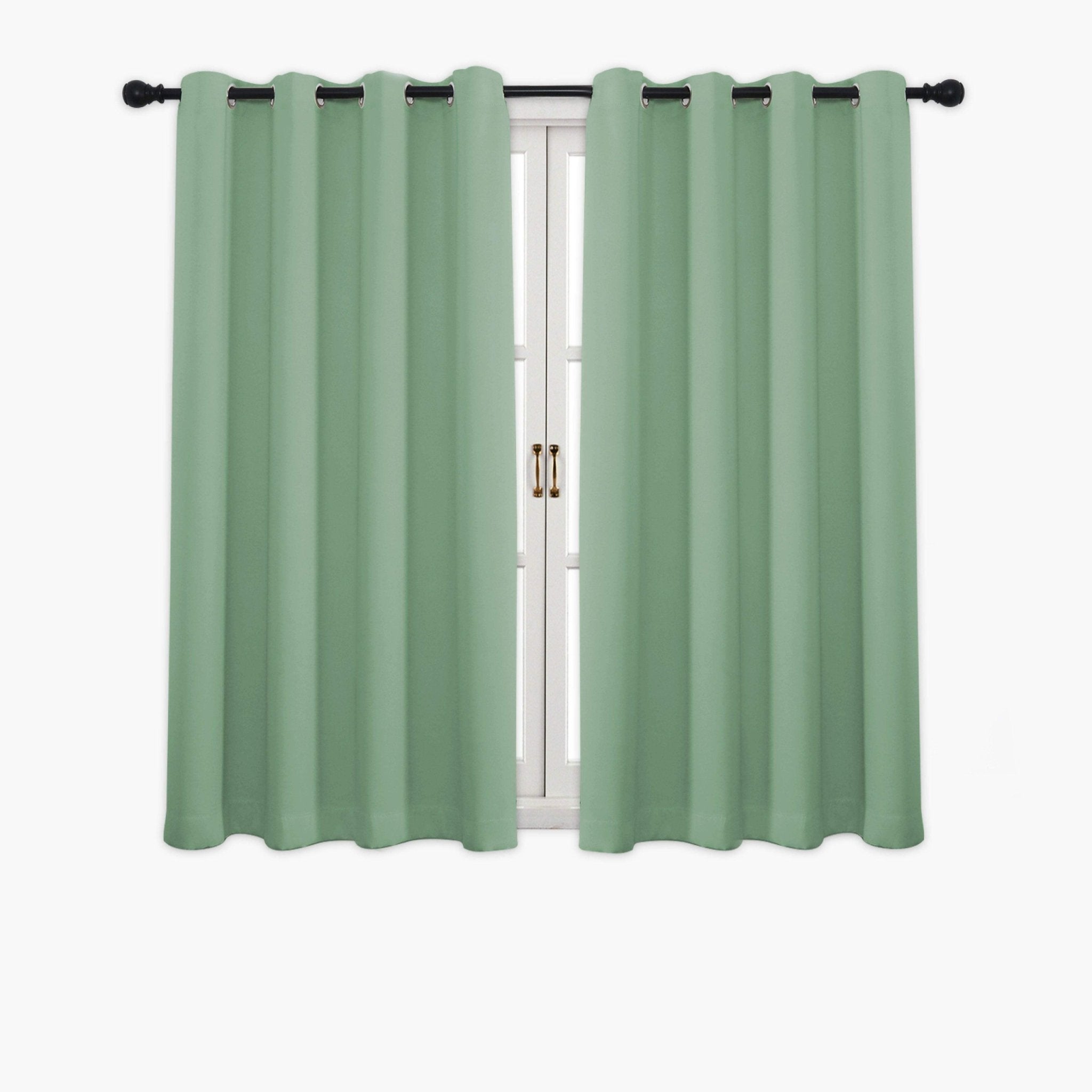 Hyper Cover 3-Layer Blockout Eyelet Curtains Emerald Green | Thermal Drapes - 132x137 cm -