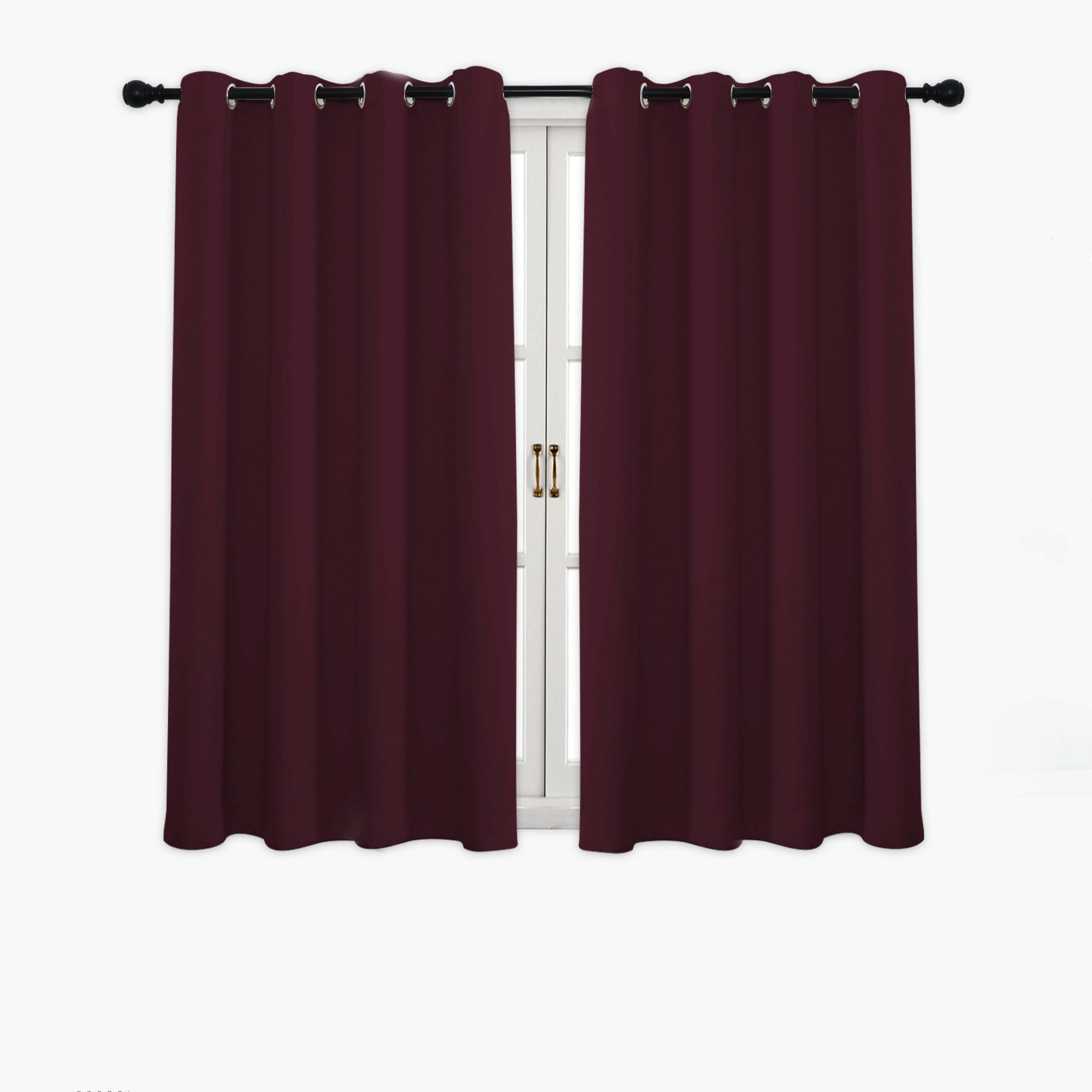 Hyper Cover 3-Layers Blockout Curtains Burgundy | Window Curtains | Brilliant Home Living