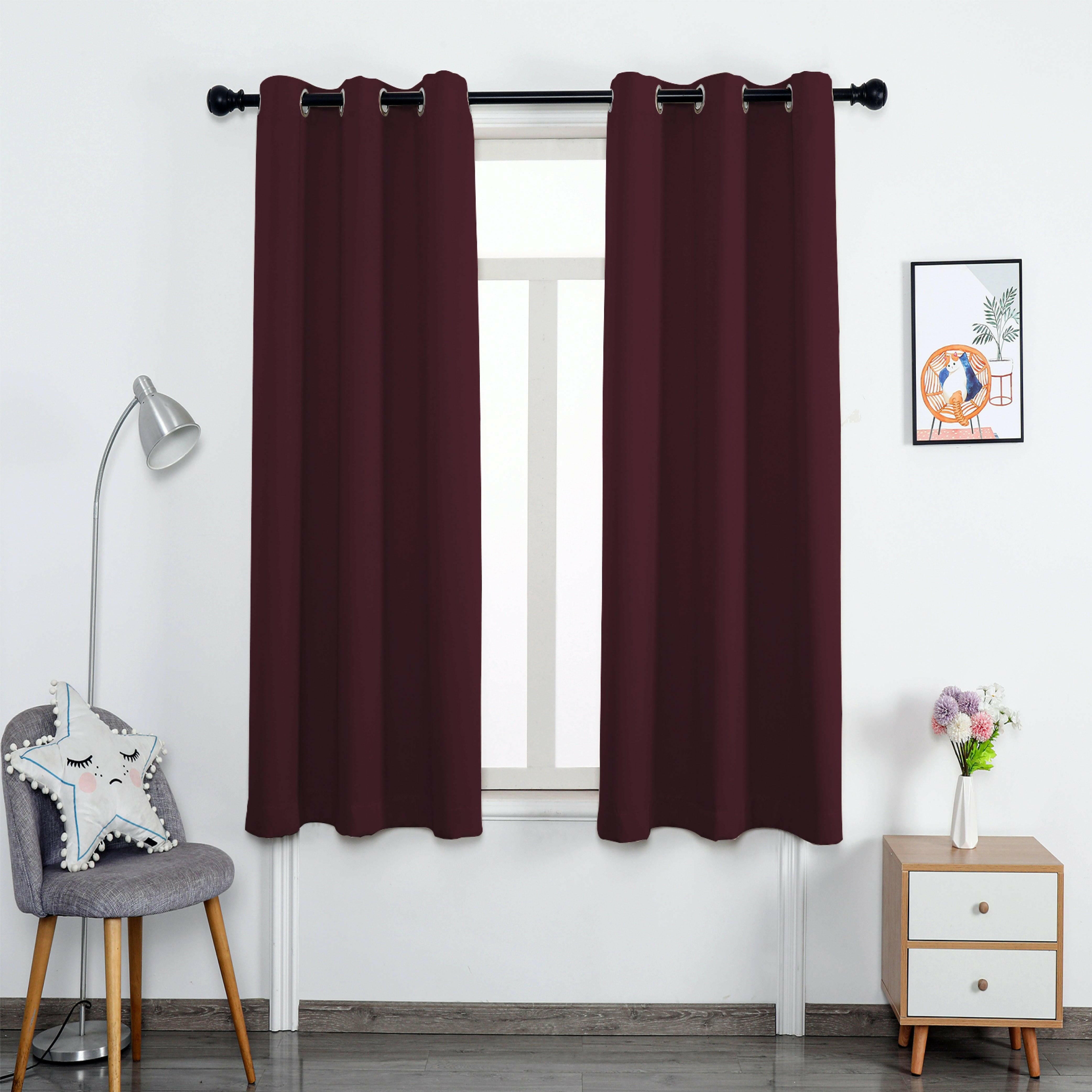 Hyper Cover 3-Layers Blockout Curtains Burgundy | Window Curtains | Brilliant Home Living