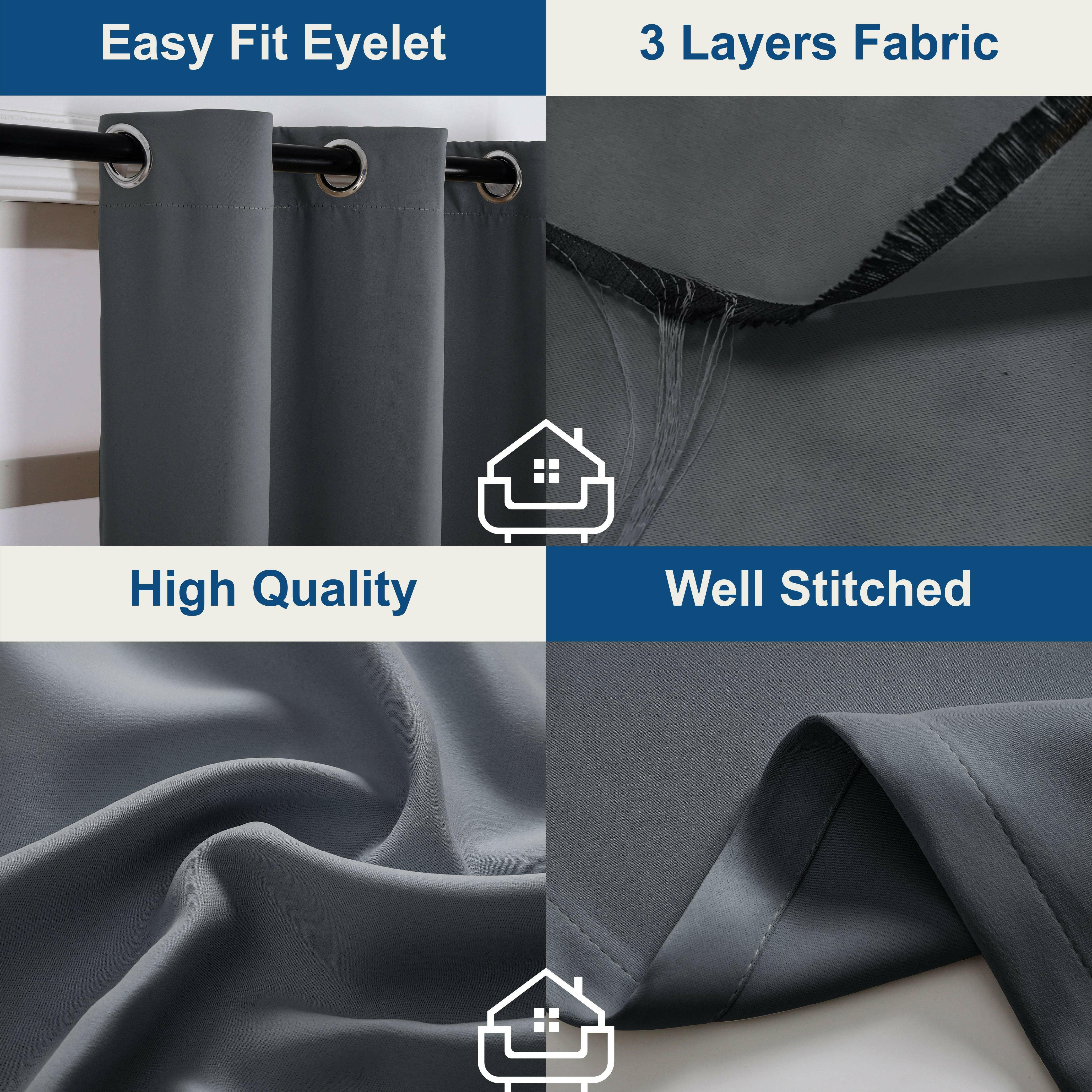 Hyper Cover 3-Layers Blockout Curtains Iron | Window Curtains | Brilliant Home Living