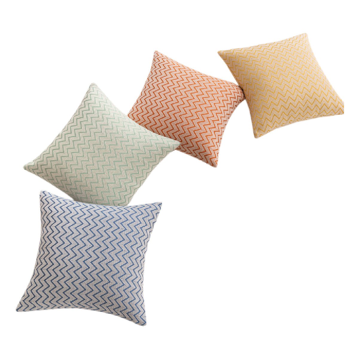 Hyper Cover Chevron Jacquard Cushion Cover | Geometric Zigzag Pillow Case - Amber - 30x50 cm