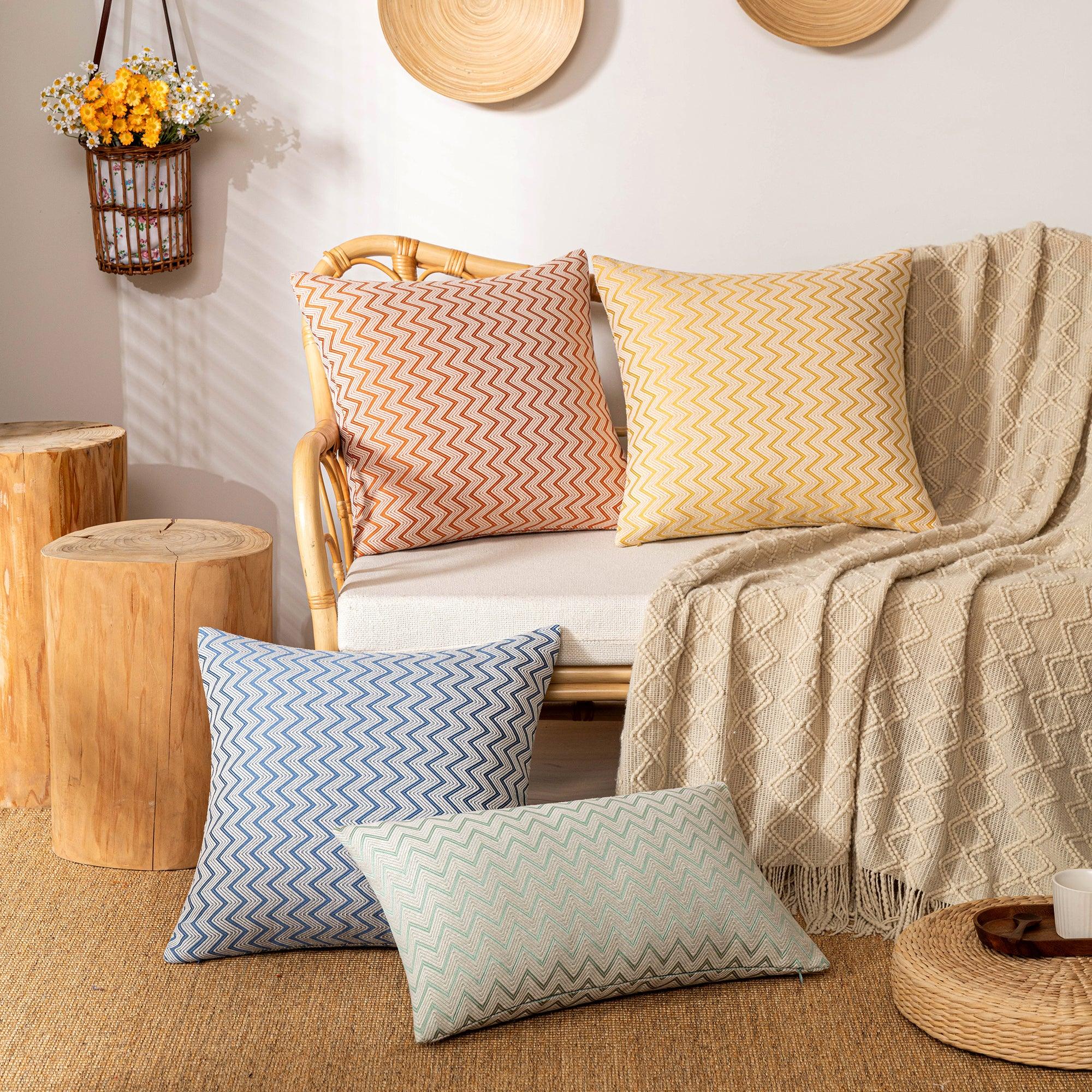 Hyper Cover Dual-Tone Chevron Jacquard Cushion Cover | Cushion Covers | Brilliant Home Living