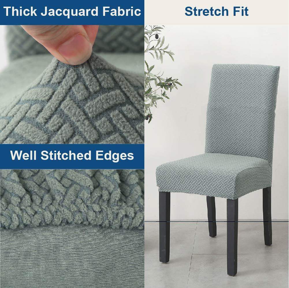 Hyper Cover Jacquard Dining Chair Covers Emerald Green | Stretch Slipcover | Chair Covers | Brilliant Home Living