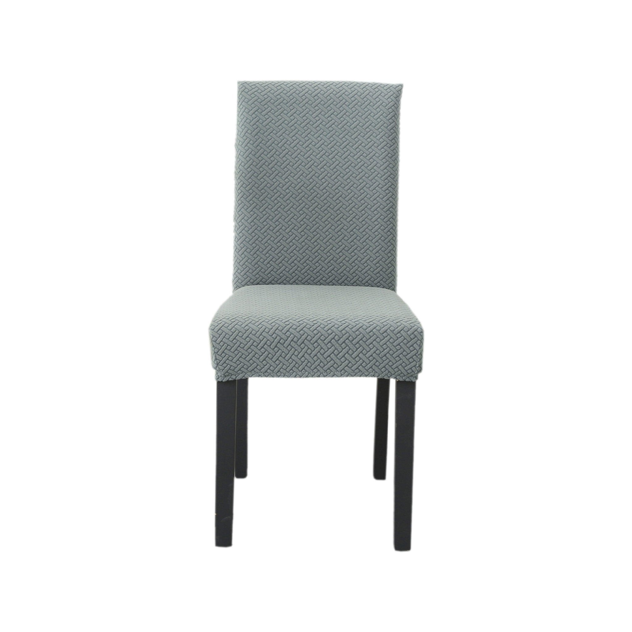 Hyper Cover Jacquard Dining Chair Covers Emerald Green | Stretch Slipcover - 2 pcs -