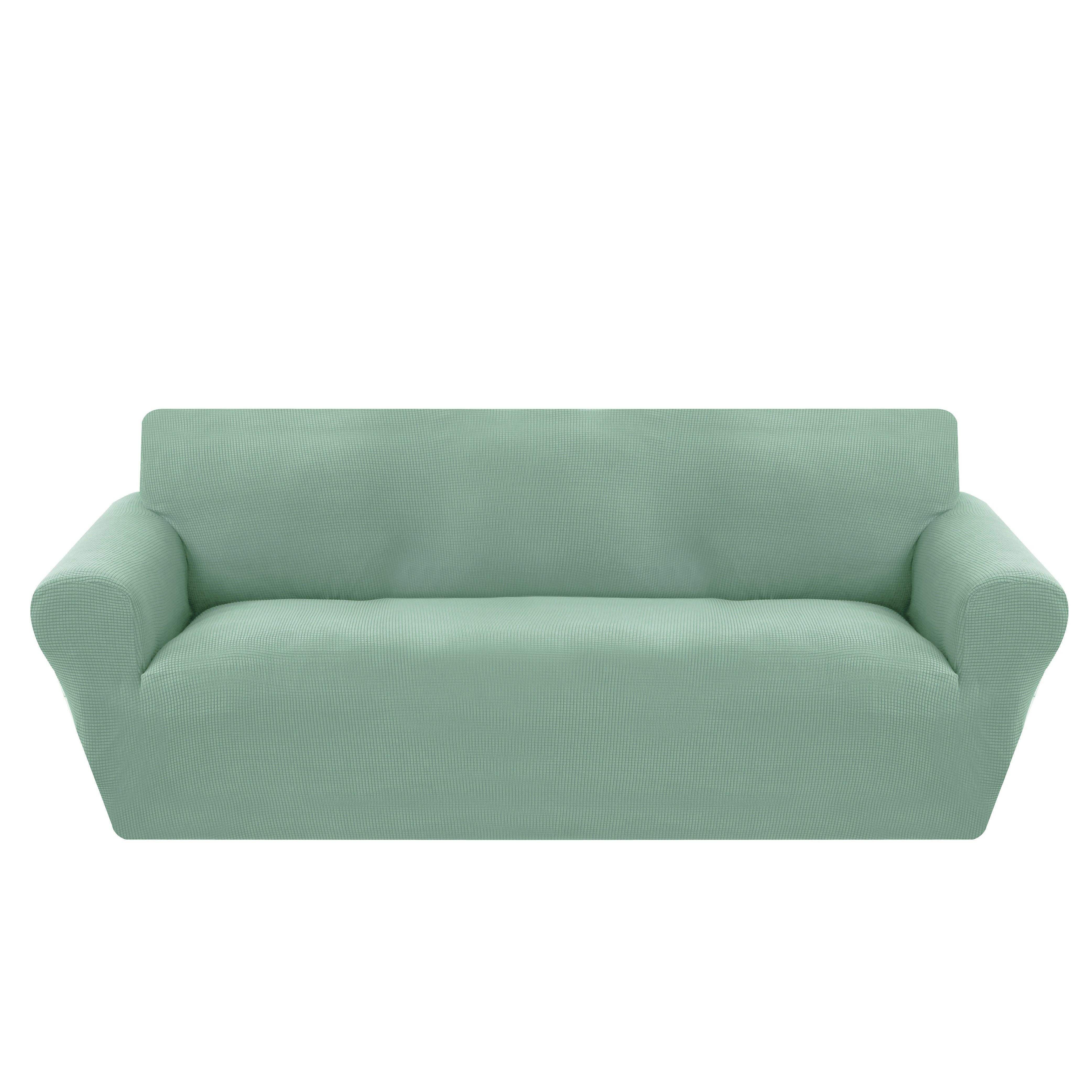 Hyper Cover Jacquard Sofa Cover Emerald Green | Stretch Lounge Slipcover | Sofa Covers | Brilliant Home Living