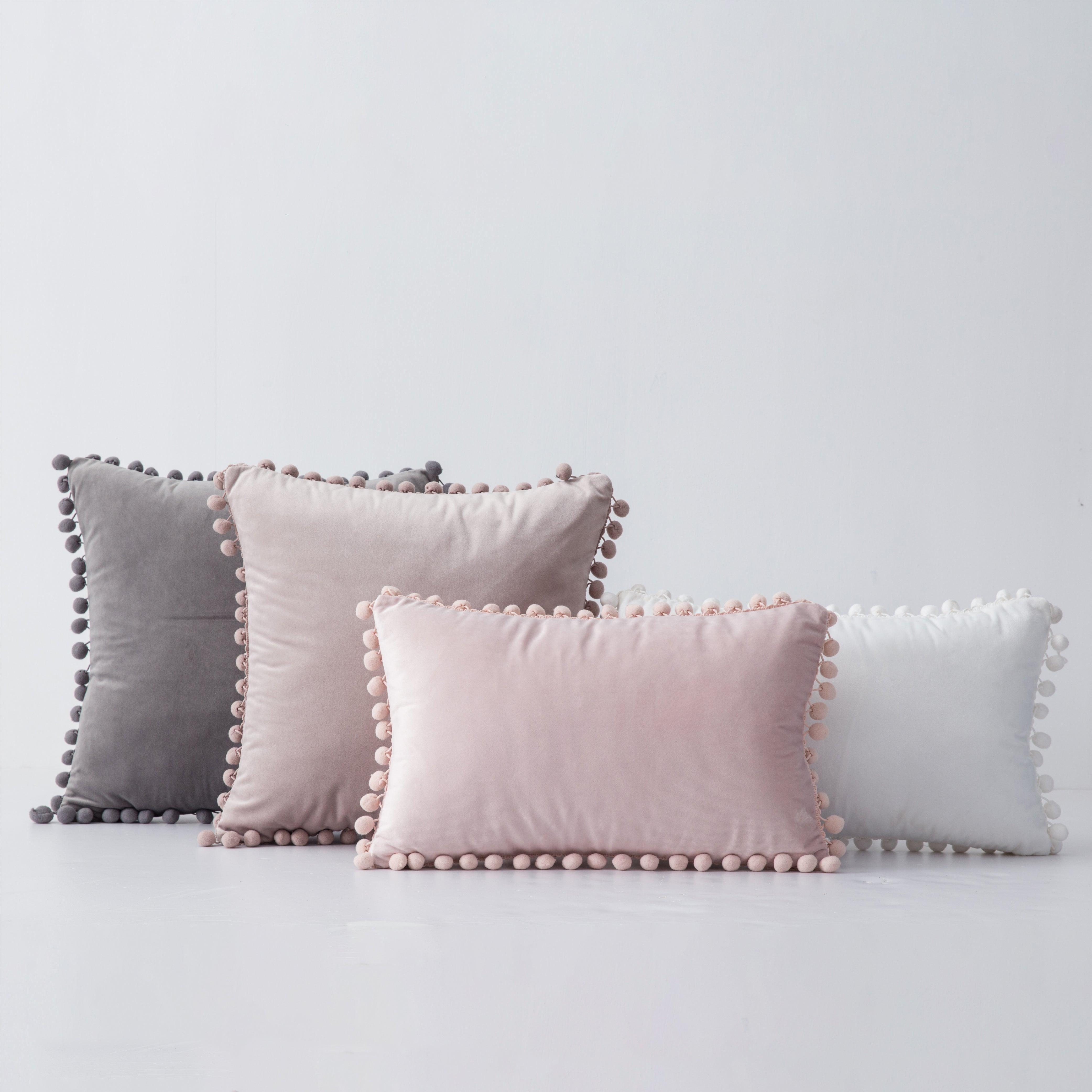Hyper Cover Pom Pom Velvet Cushion Cover | Cushion Covers | Brilliant Home Living