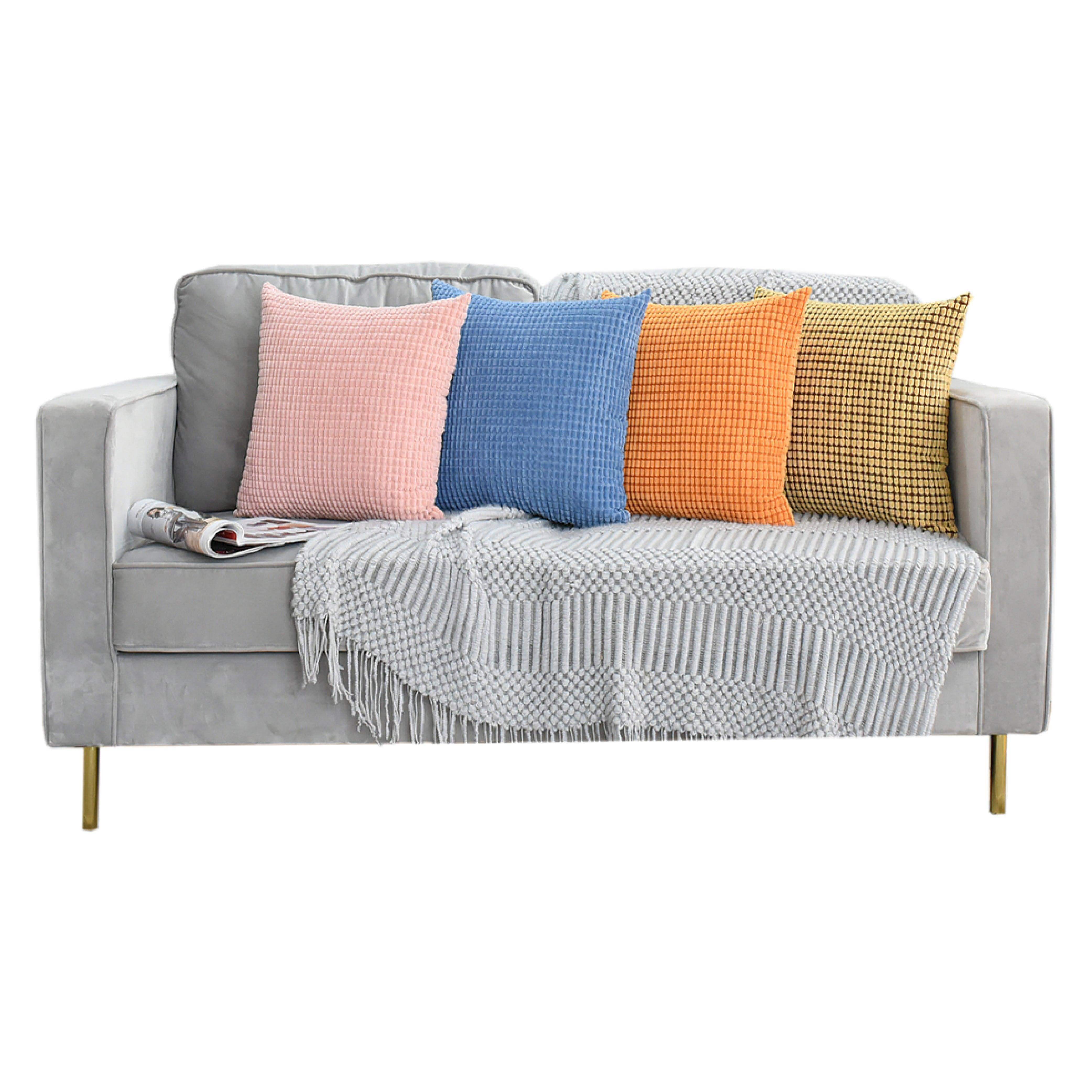 Hyper Cover Soft Textured Velvet Cushion Cover | Corduroy Waffle Throw Pillow | Cushion Covers | Brilliant Home Living