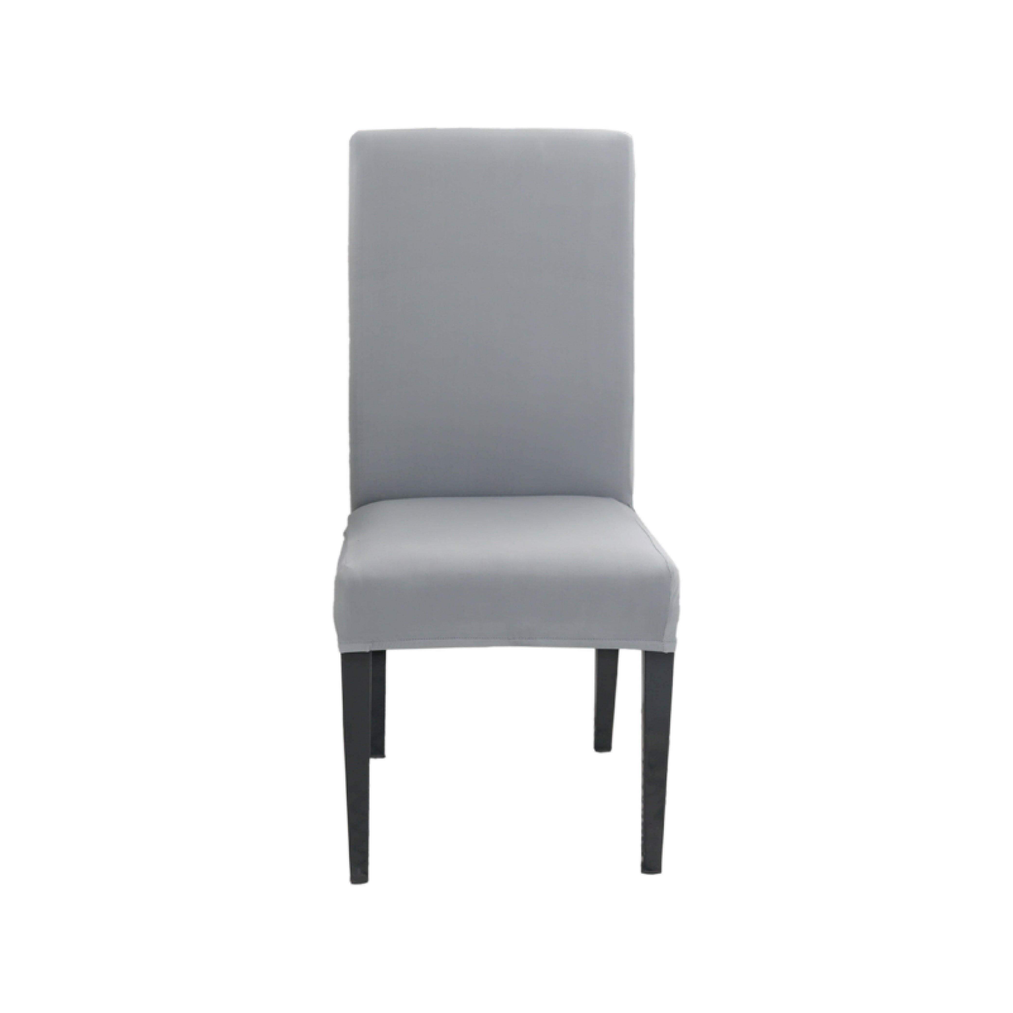 Hyper Cover Stretch Dining Chair Covers Silver Grey | Slipcover Protectors | Chair Covers | Brilliant Home Living