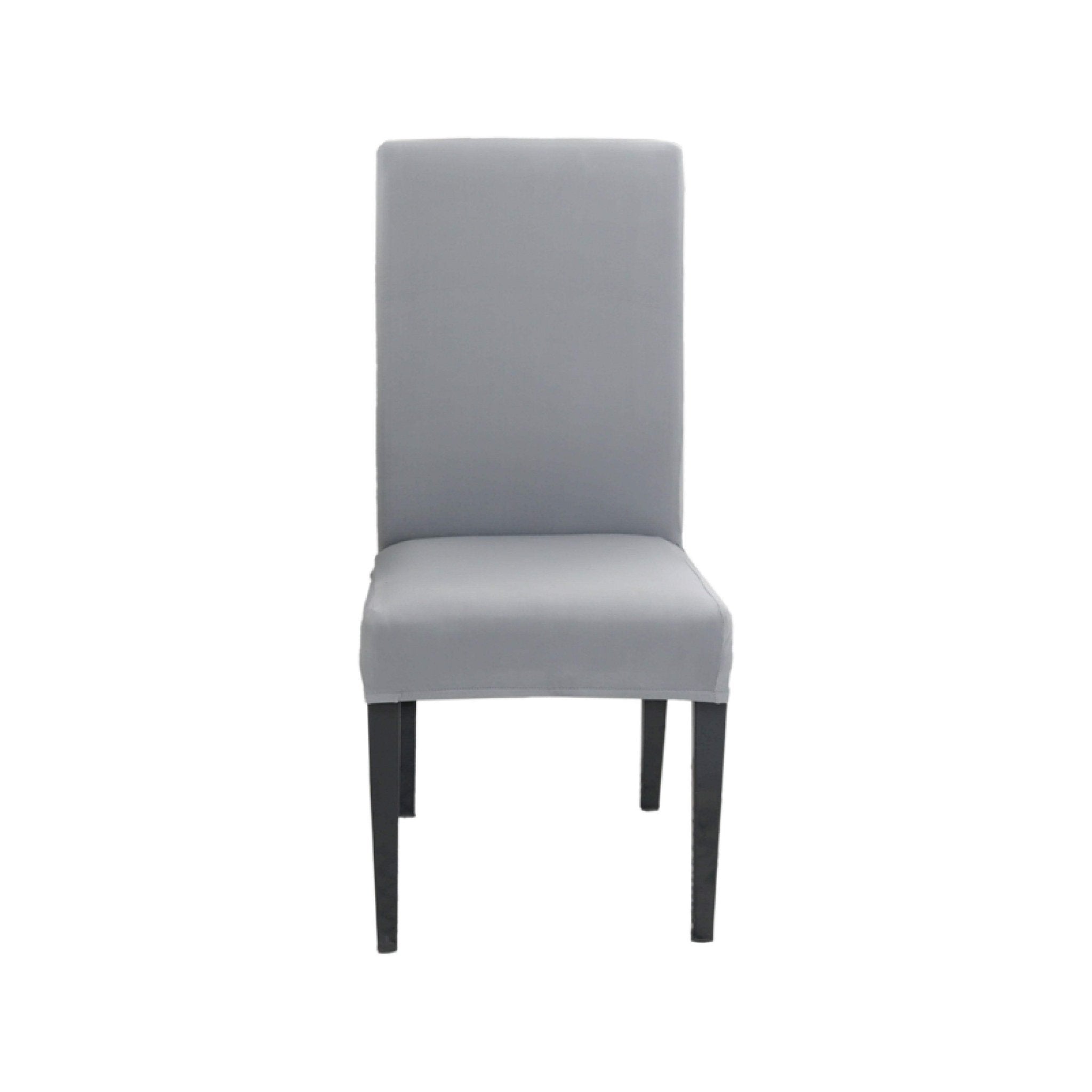 Hyper Cover Stretch Dining Chair Covers Silver Grey | Slipcover Protectors - 2 pcs -