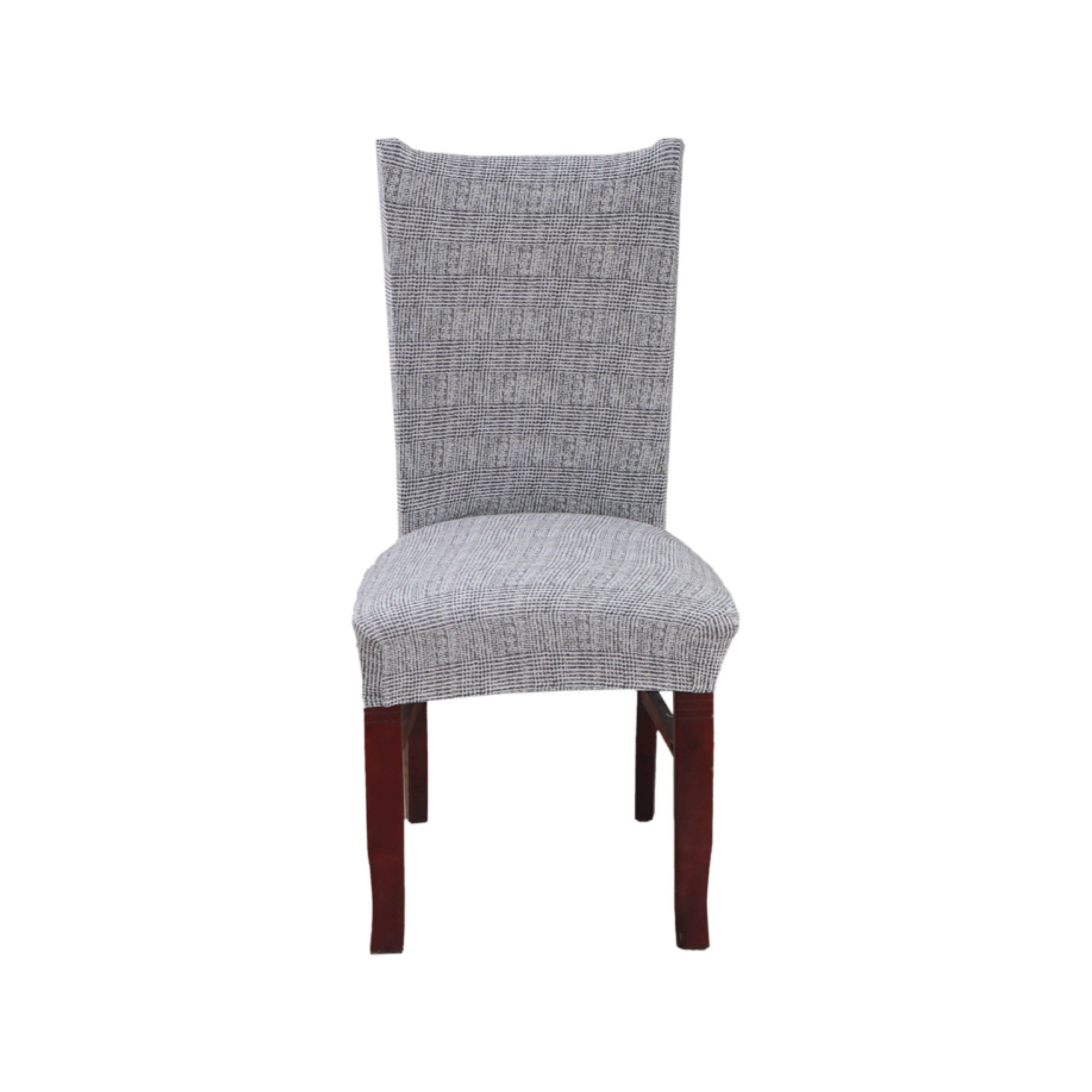 Hyper Cover Stretch Dining Chair Covers with Patterns Elegant Grey | Chair Covers | Brilliant Home Living