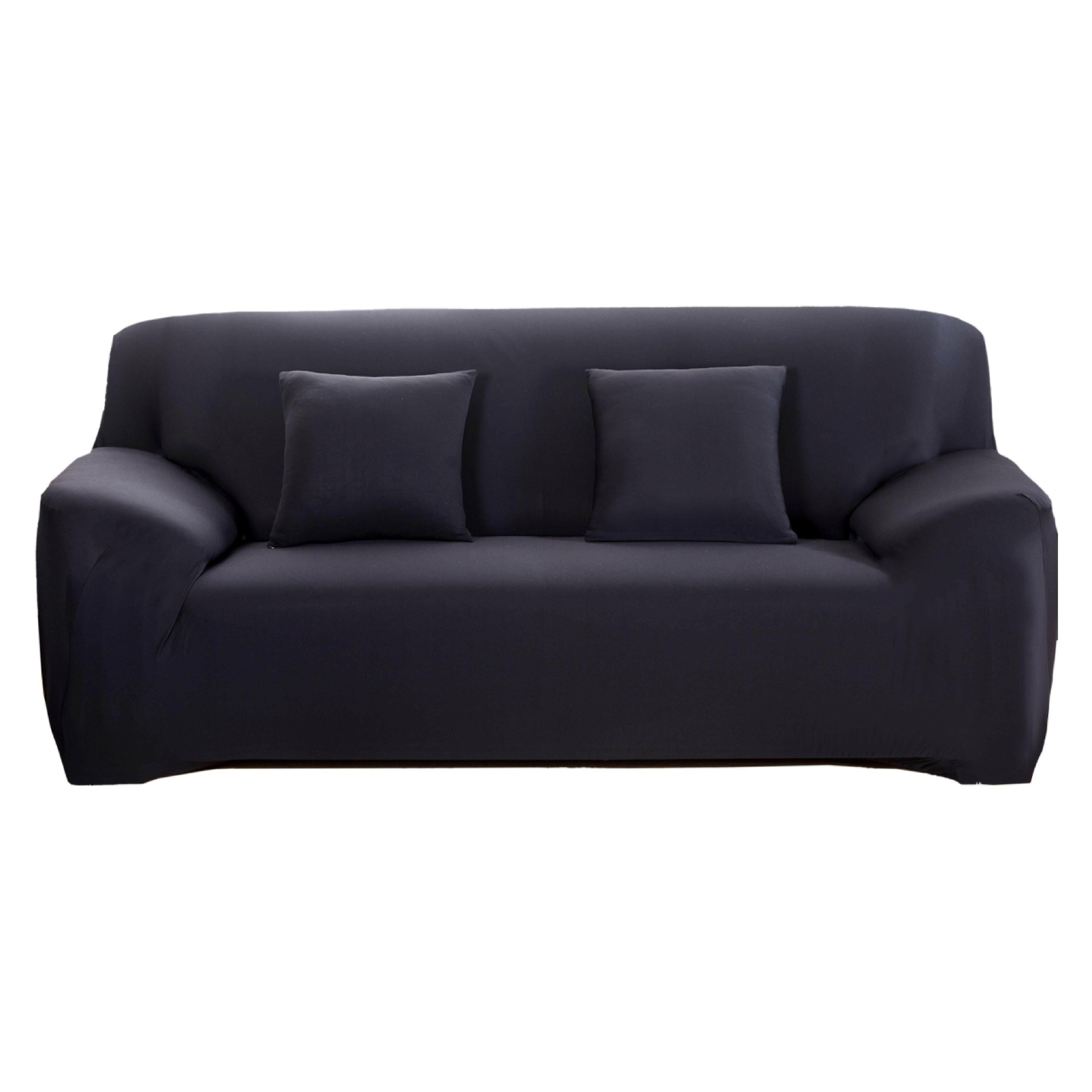 Hyper Cover Stretch Sofa Cover Plain Colour Black | Sofa Covers | Brilliant Home Living