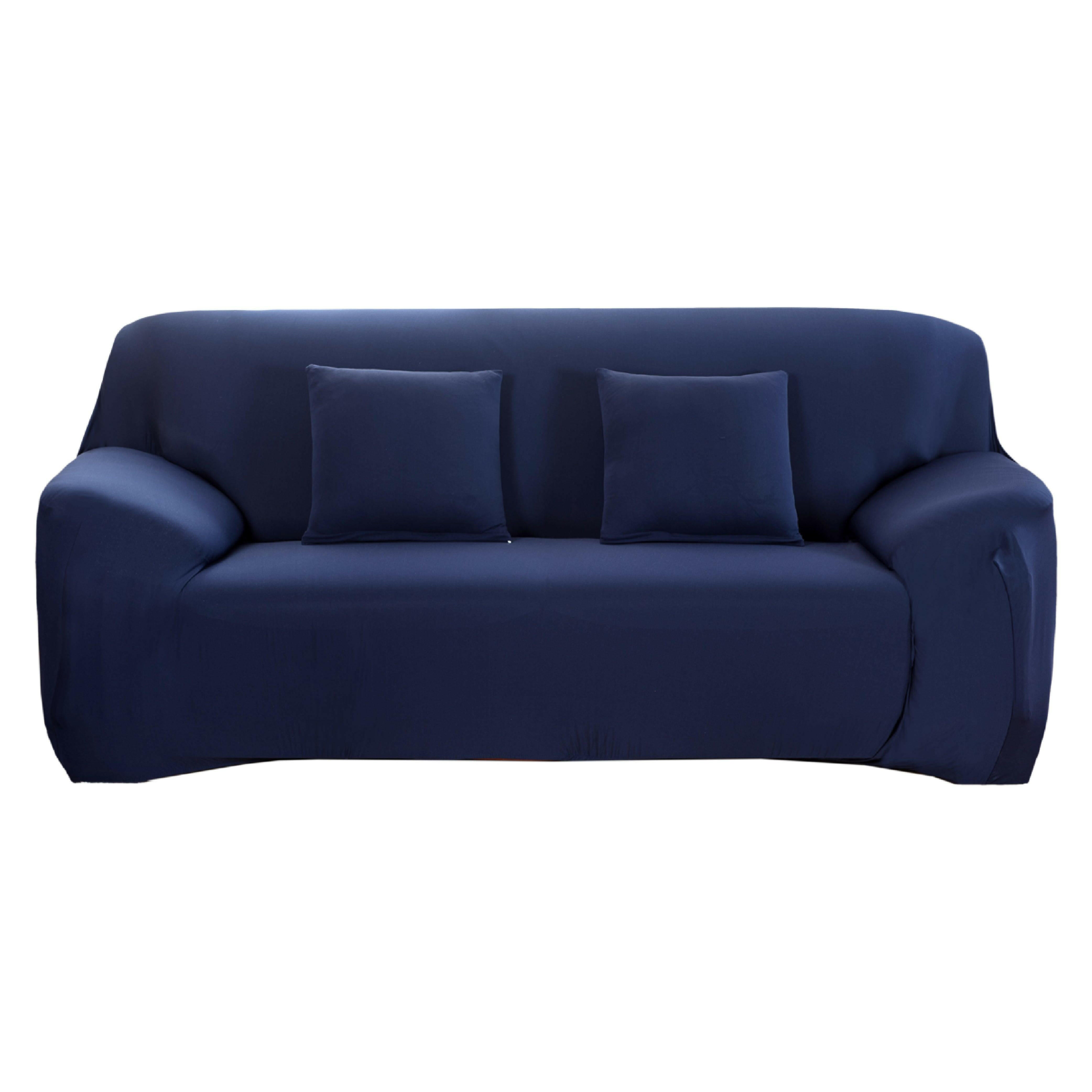 Hyper Cover Stretch Sofa Cover Plain Colour Navy | Sofa Covers | Brilliant Home Living