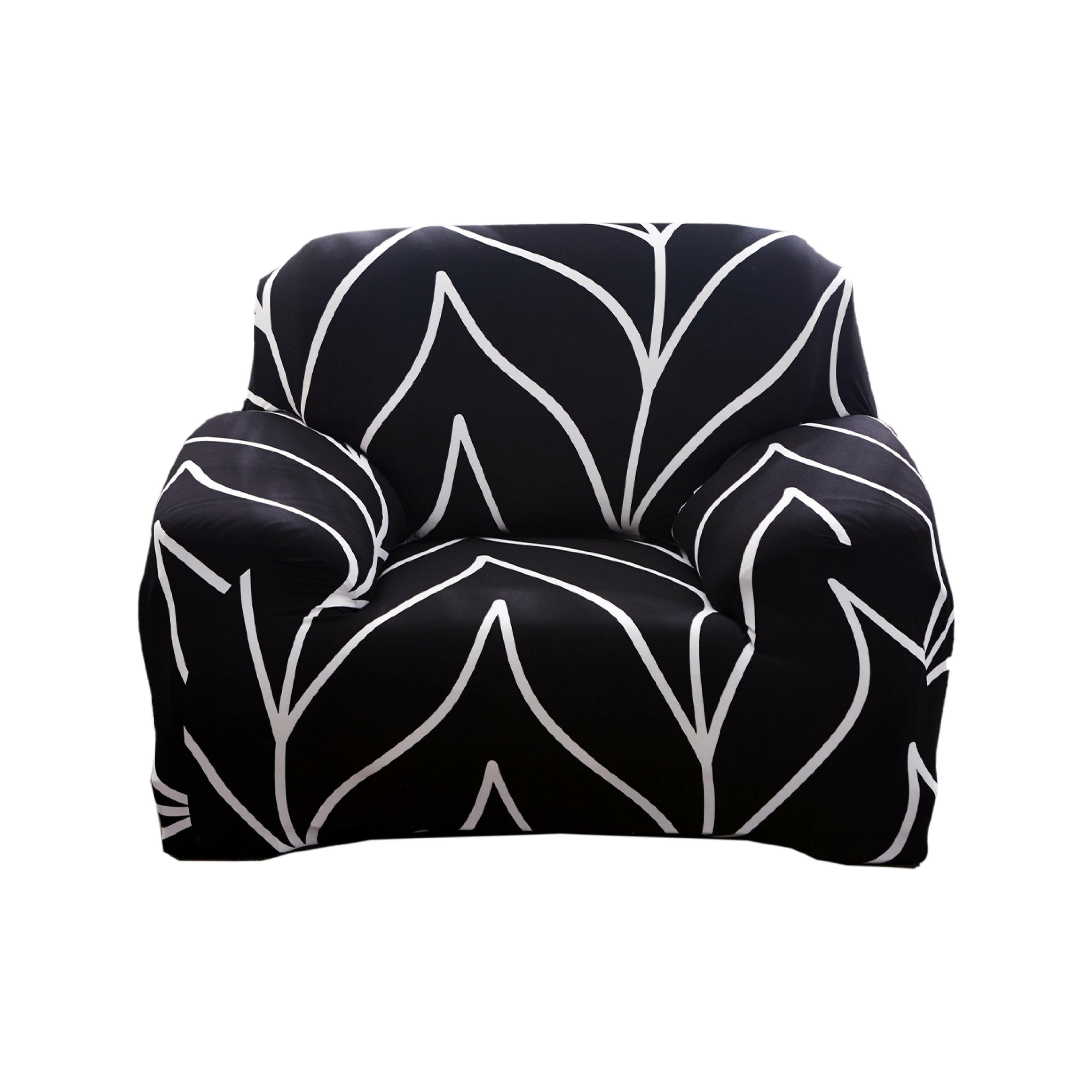 Hyper Cover Stretch Sofa Cover with Patterns Black Tone | Sofa Covers | Brilliant Home Living