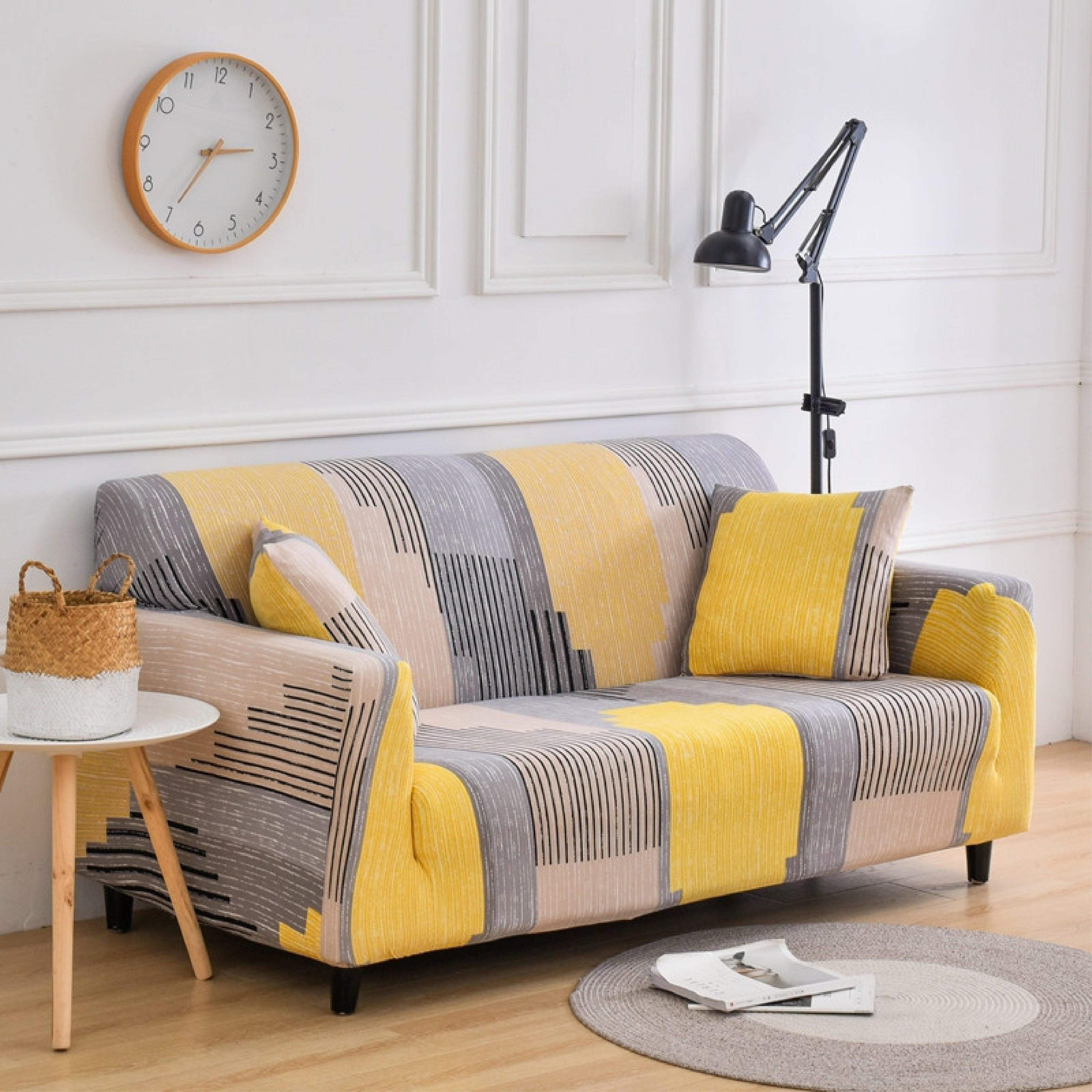 Hyper Cover Stretch Sofa Cover with Patterns Bright Urban | Sofa Covers | Brilliant Home Living