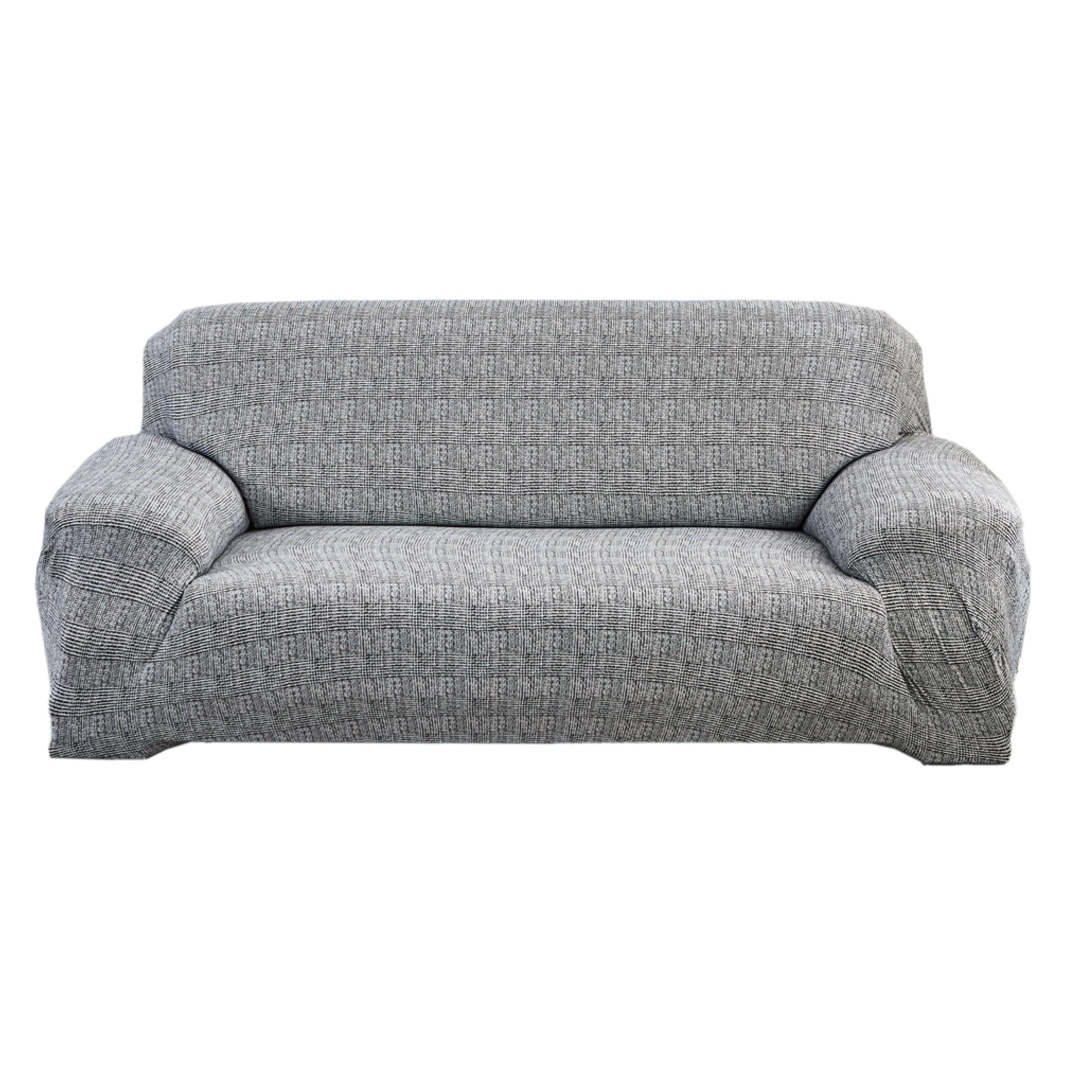 Hyper Cover Stretch Sofa Cover with Patterns Elegant Grey | Sofa Covers | Brilliant Home Living