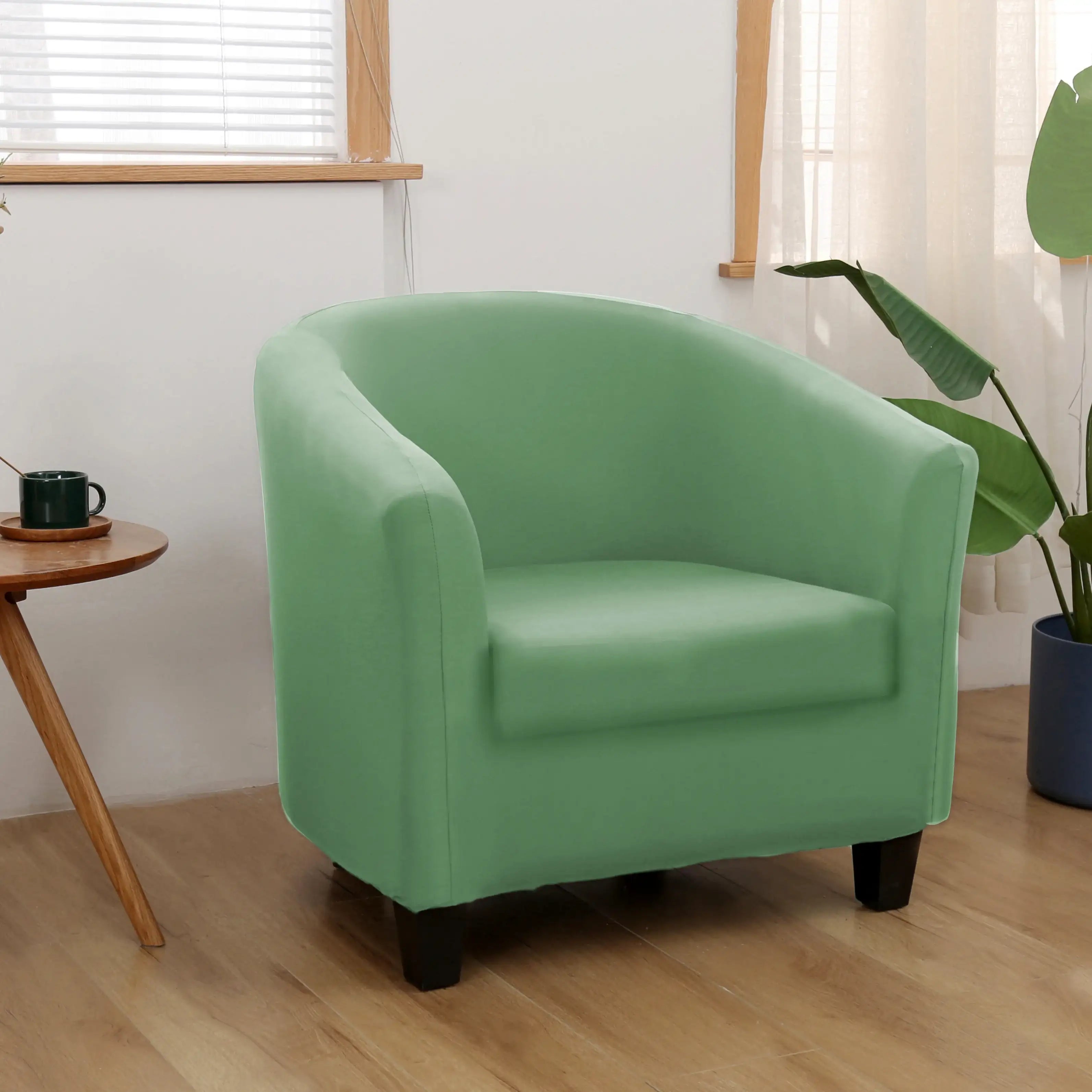 Hyper Cover Tub Chair Cover Emerald Green | 2-Piece Stretch Slipcover | Chair Covers | Brilliant Home Living