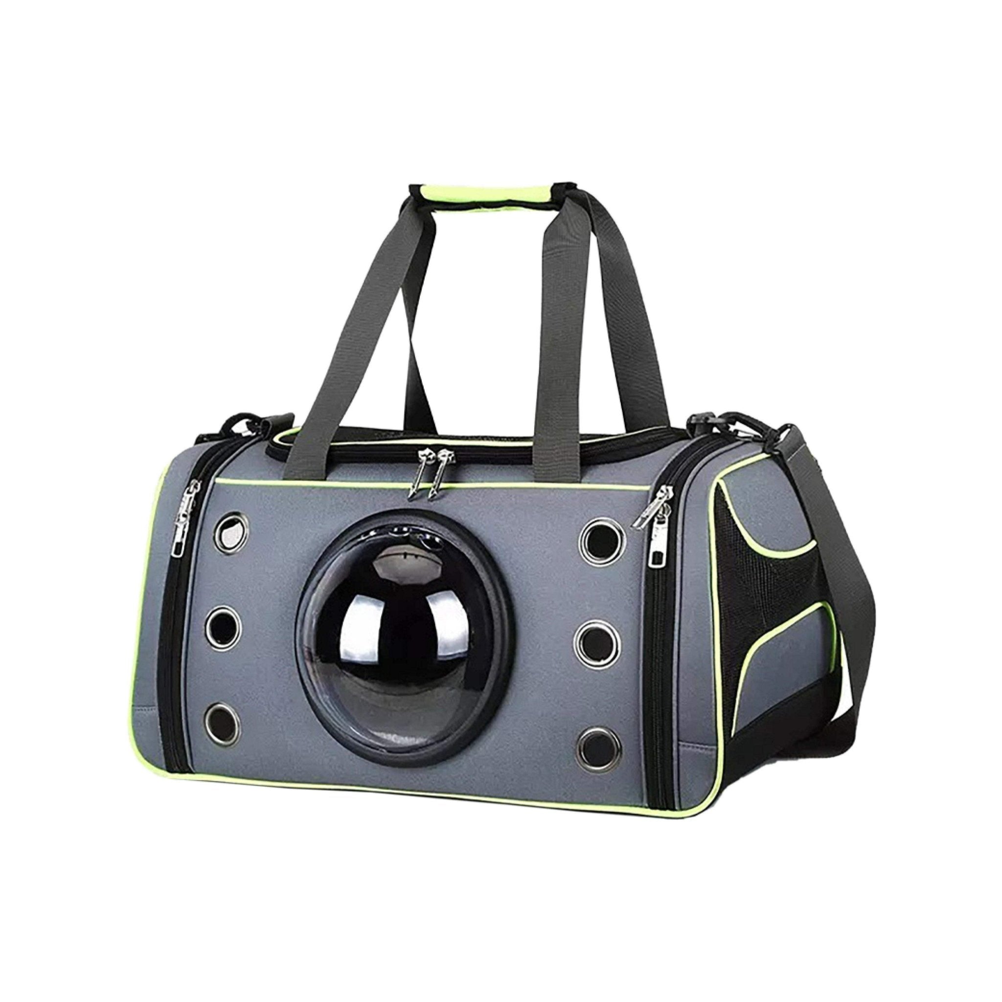 Pet Swift Breathable Cat Carrier Bag | Portable Pet Travel Crate Green - 51x28x26cm -