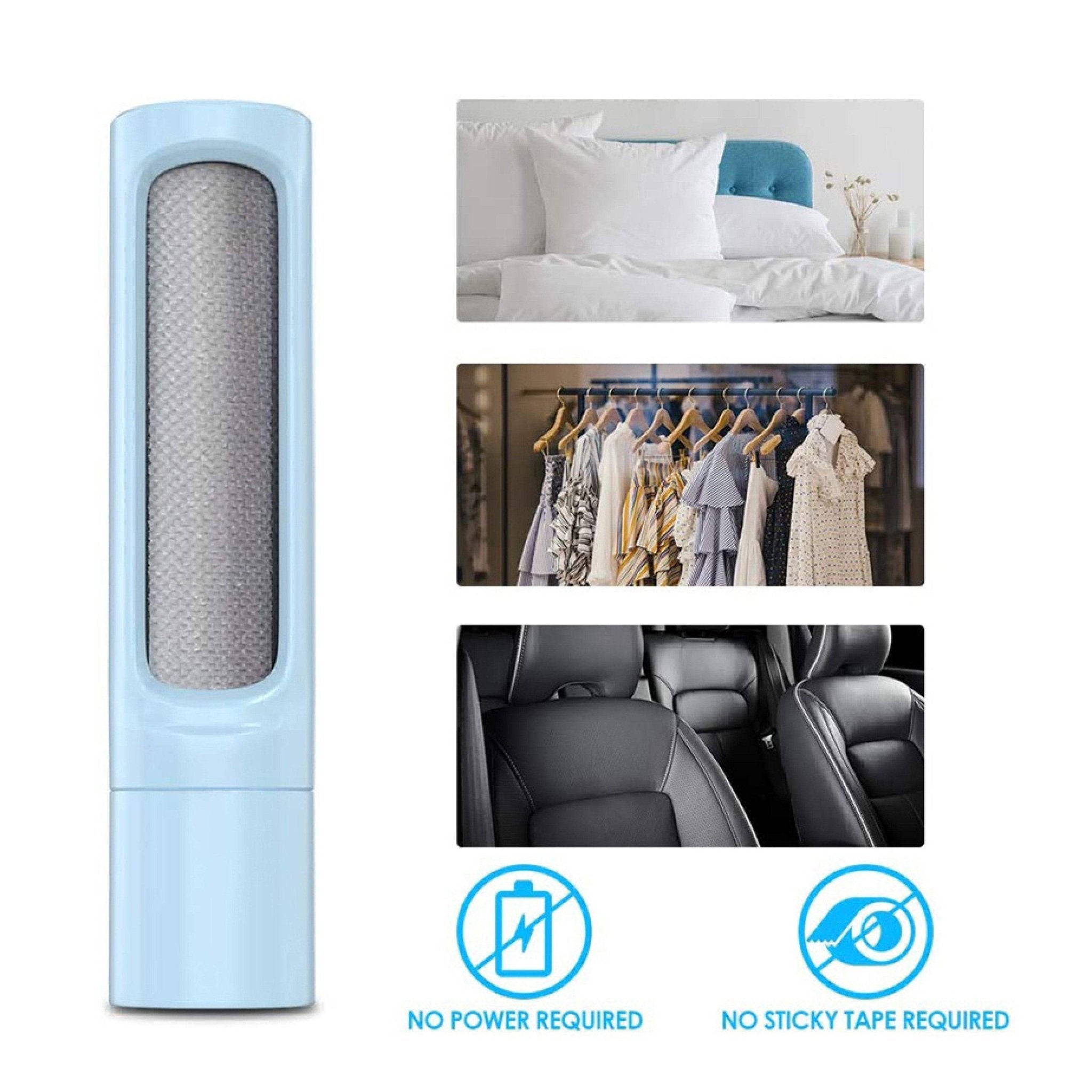 Pet Swift Reusable Pet Hair Remover Roller | Eco-Friendly Furniture & Carpet Lint Cleaner - Blue -