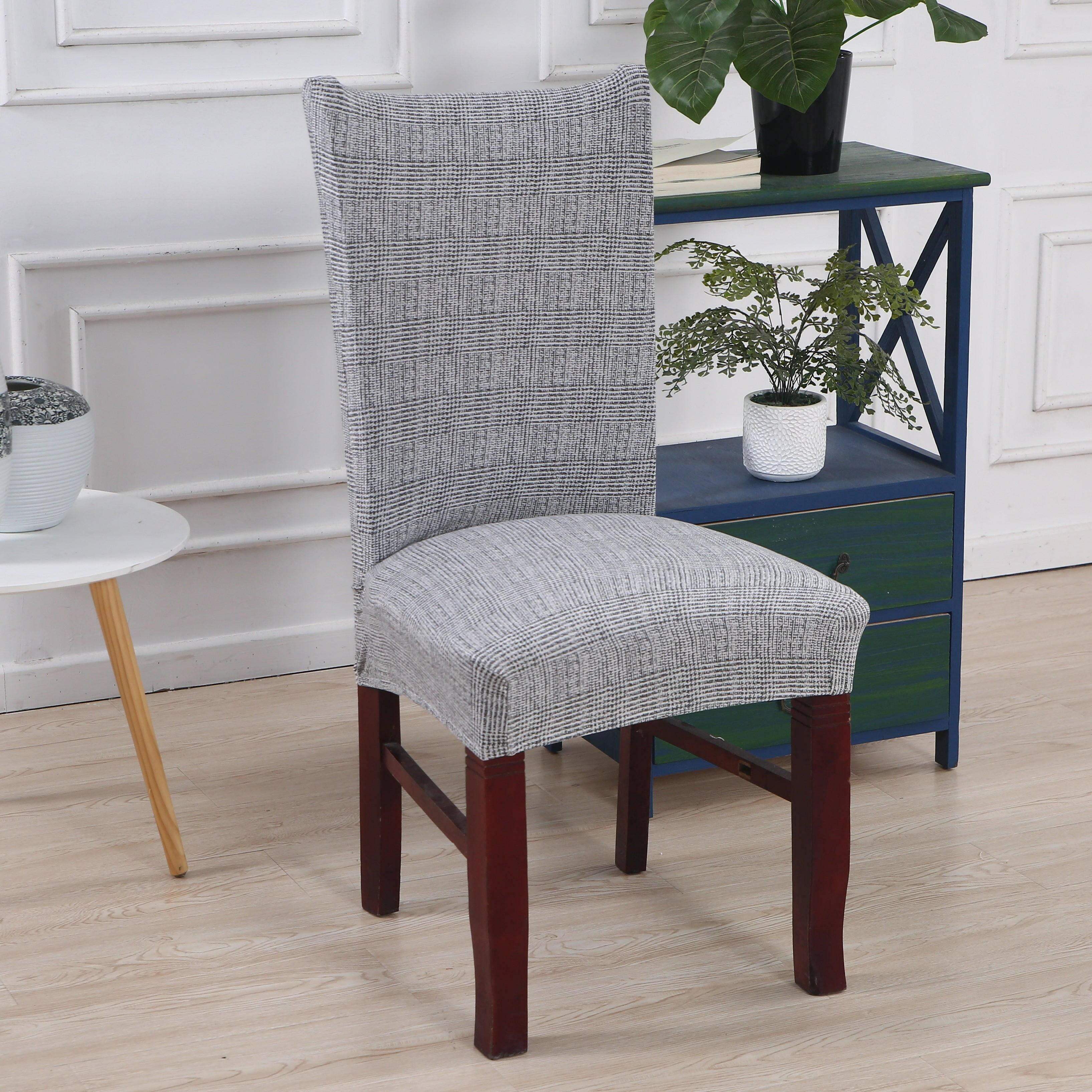 Hyper Cover Stretch Dining Chair Covers with Patterns Elegant Grey | Chair Covers | Brilliant Home Living