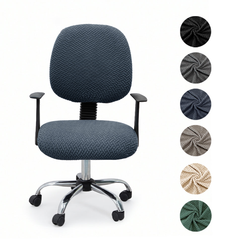 Hyper Cover 2-Piece Jacquard Office Chair Cover | Stretch Computer & Desk Seat Set
