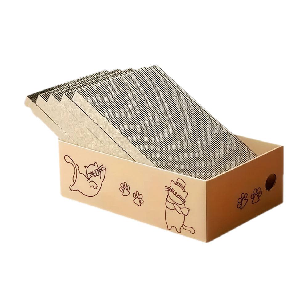 Pet Swift Corrugated Cat Scratcher Box | 5-Pack Reversible Scratching Board