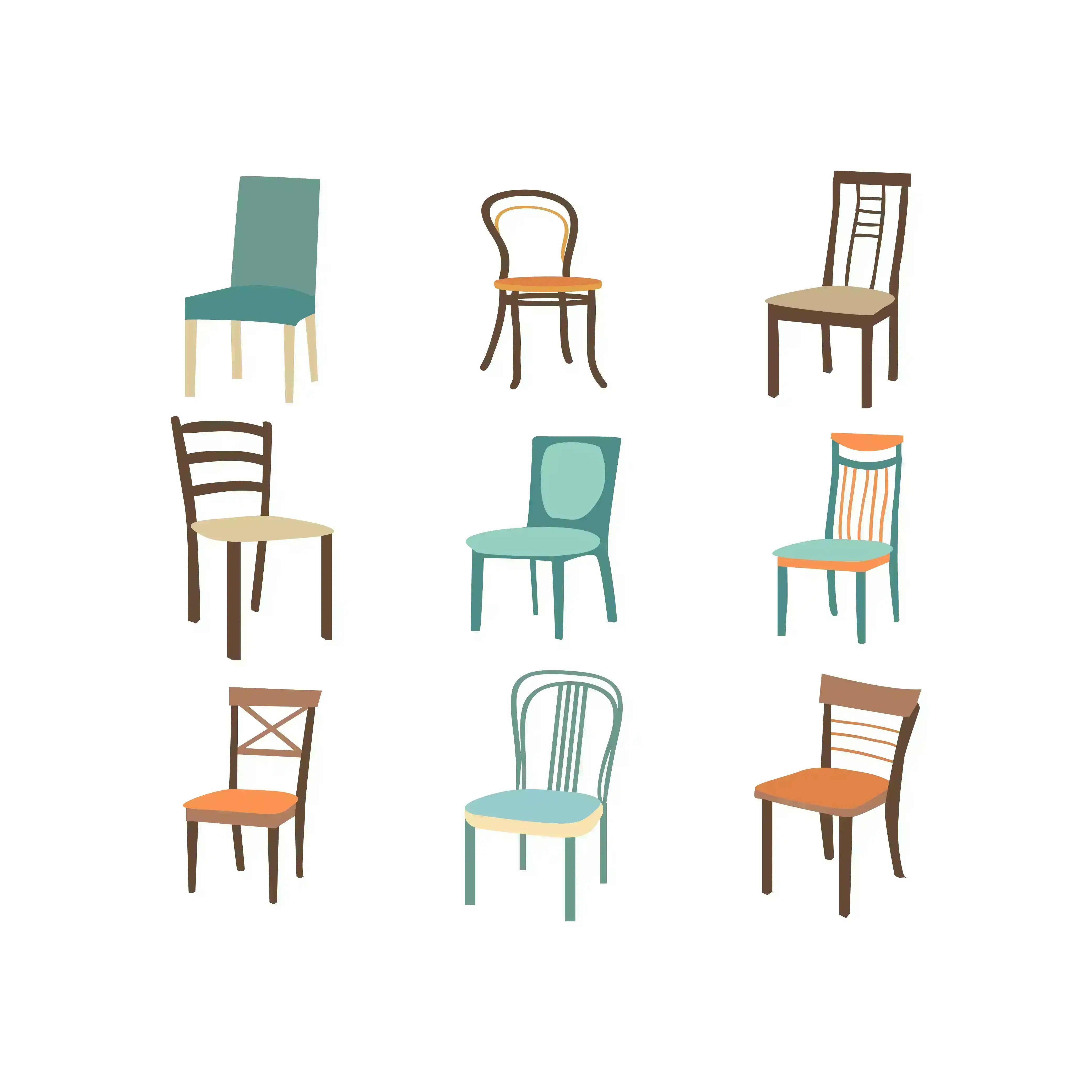 Hyper Cover Stretch Dining Chair Covers with Patterns Black Tone