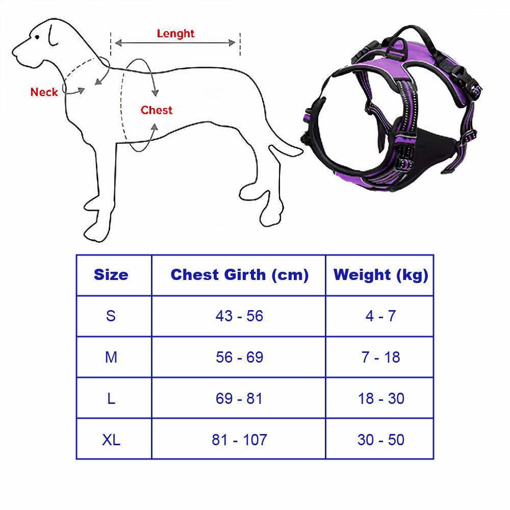 Pet Swift Adjustable No Pull Dog Harness Pink