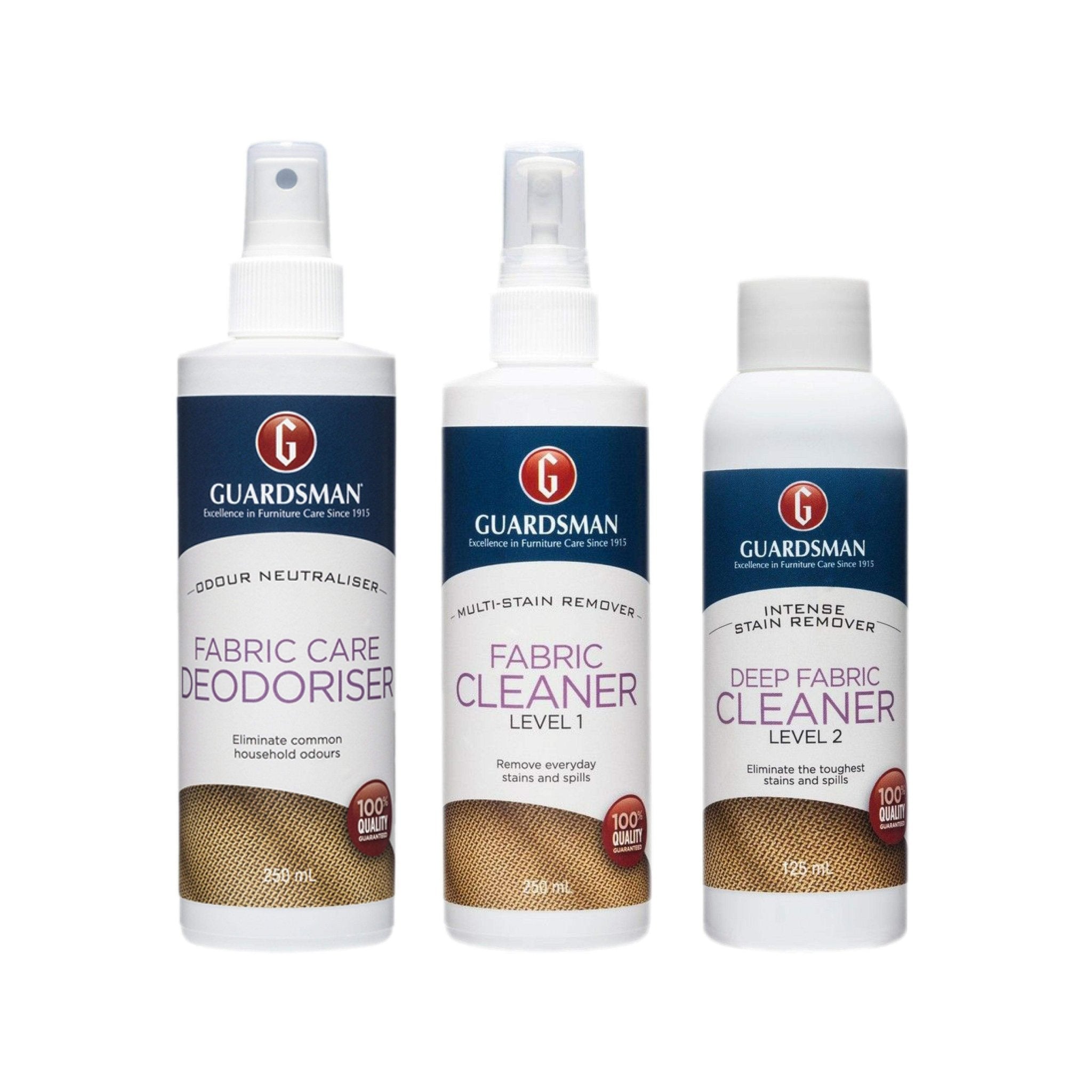 Guardsman Fabric Care Kit | 3-Step Cleaner & Deodoriser System - 