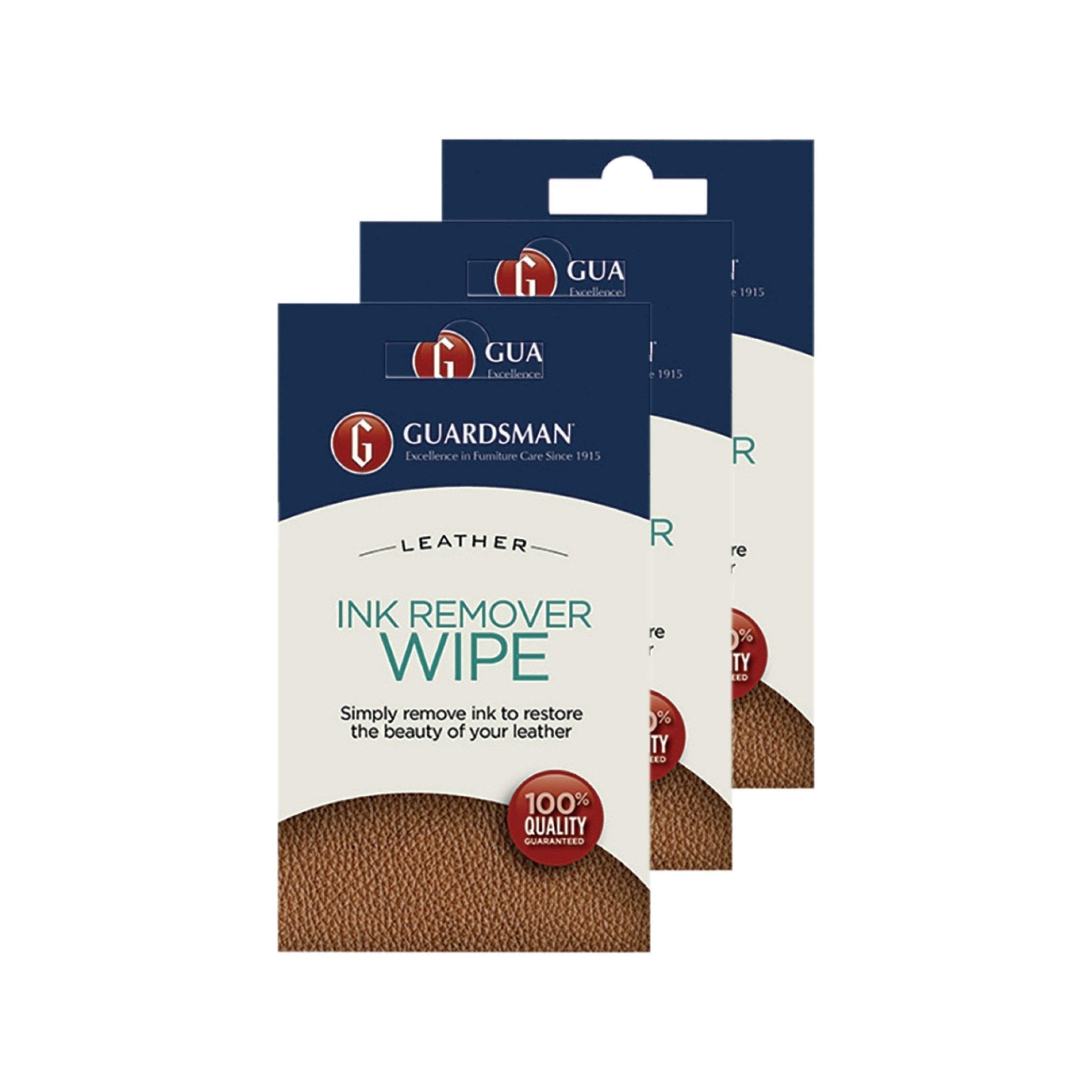Guardsman Leather Ink Remover Wipes | Removes Pen, Marker & Texta Stains - 