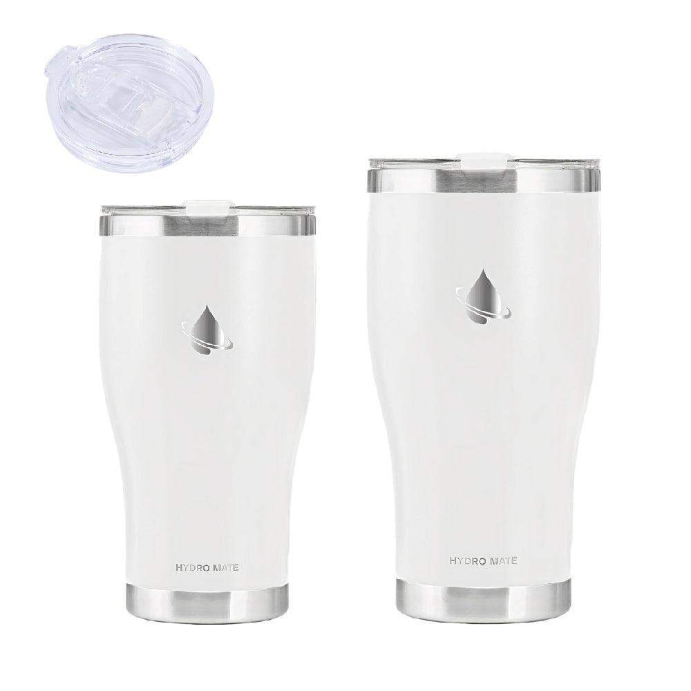 Hydro Mate Insulated Travel Mug White | Stainless Steel Tumbler Cup | Coffee Mugs | Brilliant Home Living