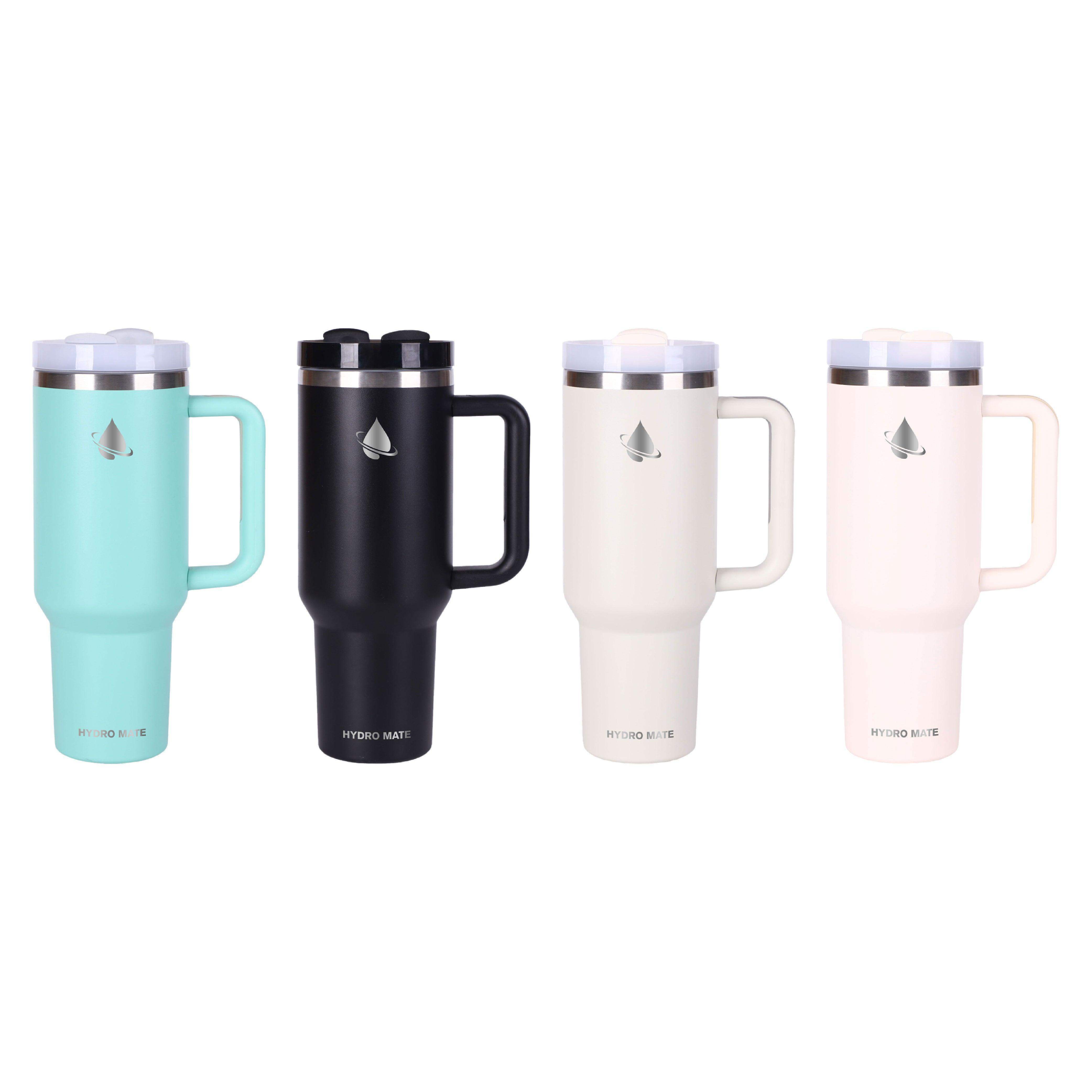 Hydro Mate Insulated Tumbler with Handle and Straw Lid | Coffee Mugs | Brilliant Home Living