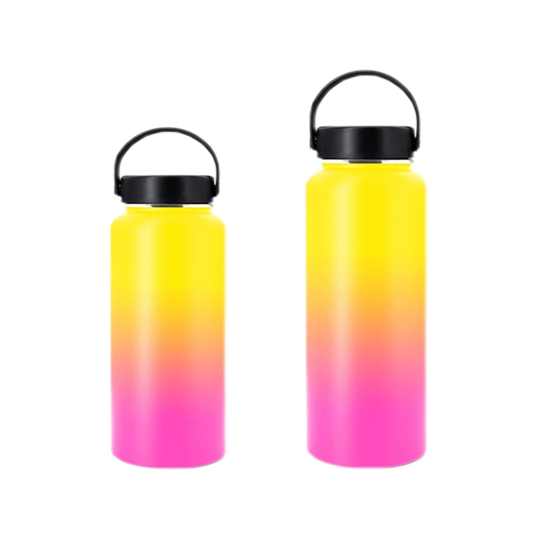 Hydro Mate Insulated Water Bottle Nectarine | Stainless Flask + Bonus Lid - 950ml -