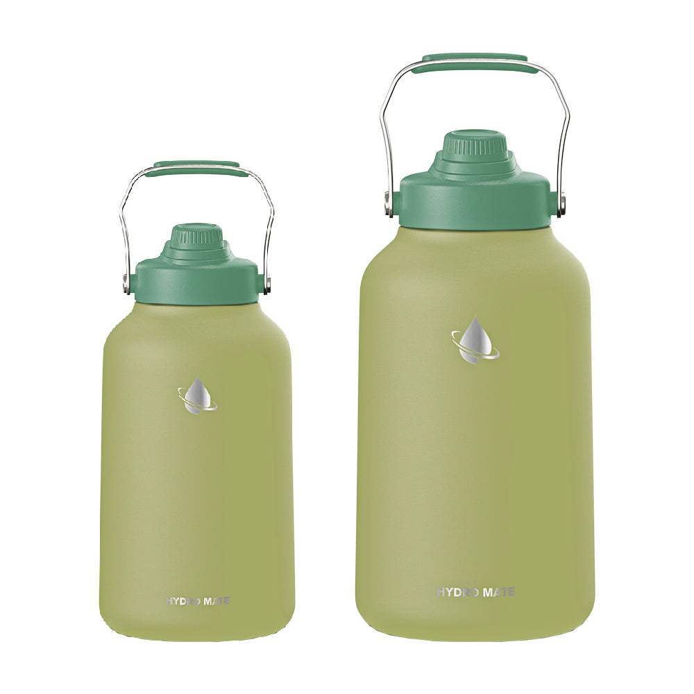 Hydro Mate Insulated Water Jug Green | Extra Large Outdoor Camping Flask | Stainless Steel Water Bottles | Brilliant Home Living