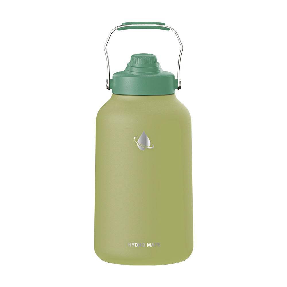 Hydro Mate Insulated Water Jug Green | Extra Large Outdoor Camping Flask | Stainless Steel Water Bottles | Brilliant Home Living