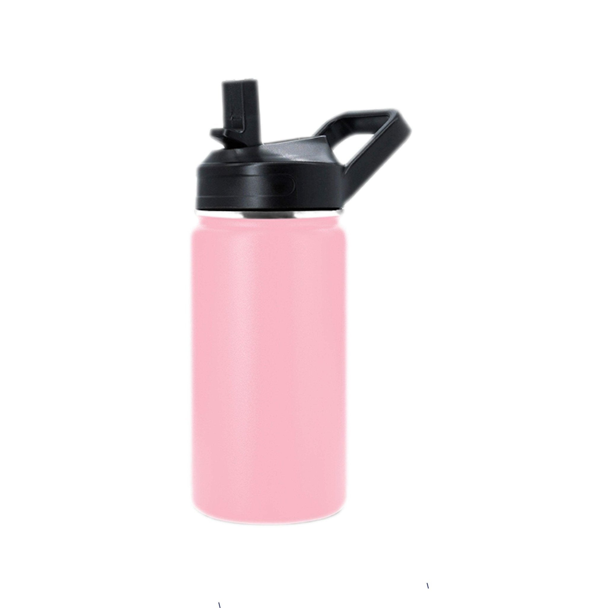 Hydro Mate Kids Insulated Water Bottle 350ml | Stainless Steel + Straw Lid - Pink -