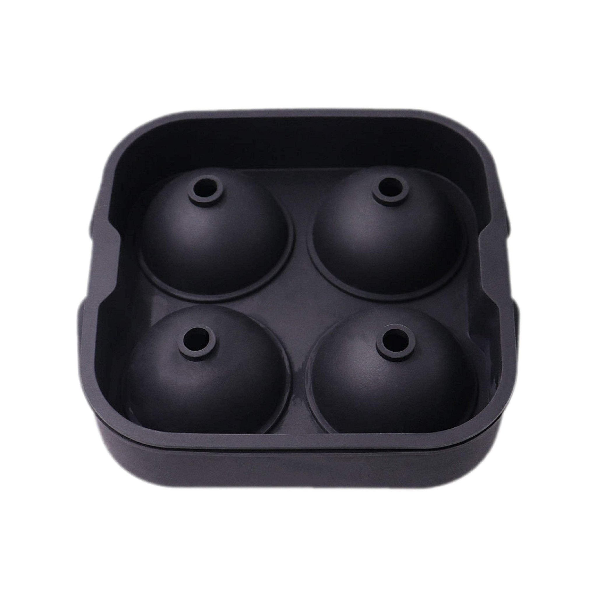 Hydro Mate Whiskey Ice Ball Maker | Large Silicone Sphere Mould - 4 Grids -