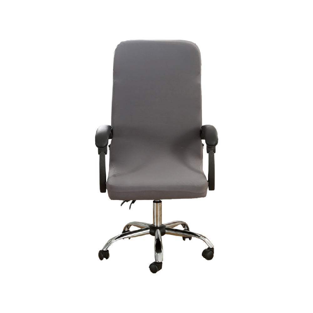 Hyper Cover 1-Piece Office Chair Cover Large | Stretch Computer & Desk Seat - Grey -