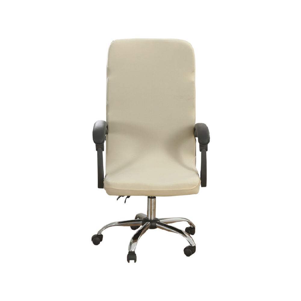 Hyper Cover 1-Piece Office Chair Cover Large | Stretch Computer & Desk Seat - Pearl -