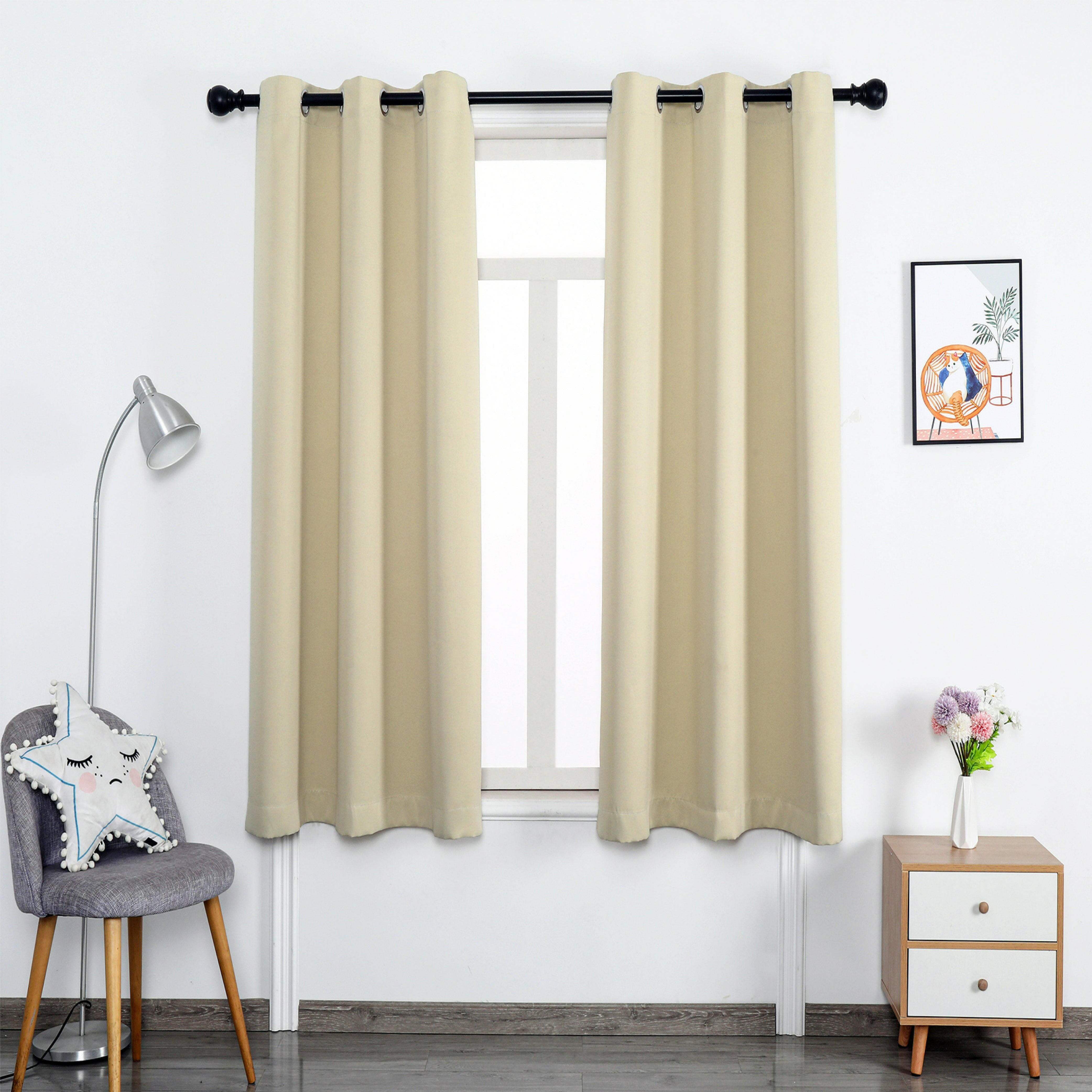 Hyper Cover 3-Layer Blockout Eyelet Curtains Beige | Thermal Blackout | Window Curtains | Brilliant Home Living