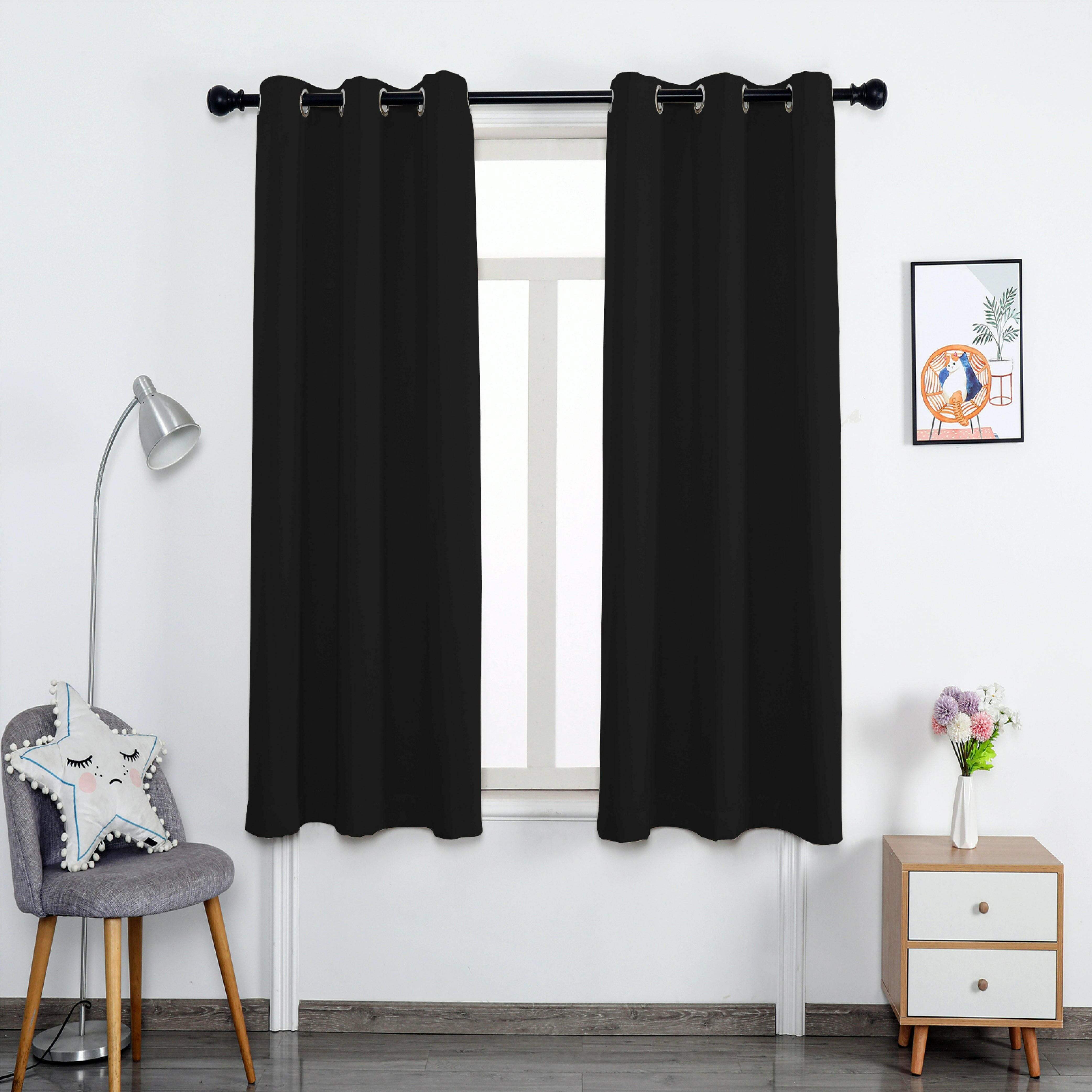 Hyper Cover 3-Layer Blockout Eyelet Curtains Black | Thermal Home Theatre Drapes | Window Curtains | Brilliant Home Living