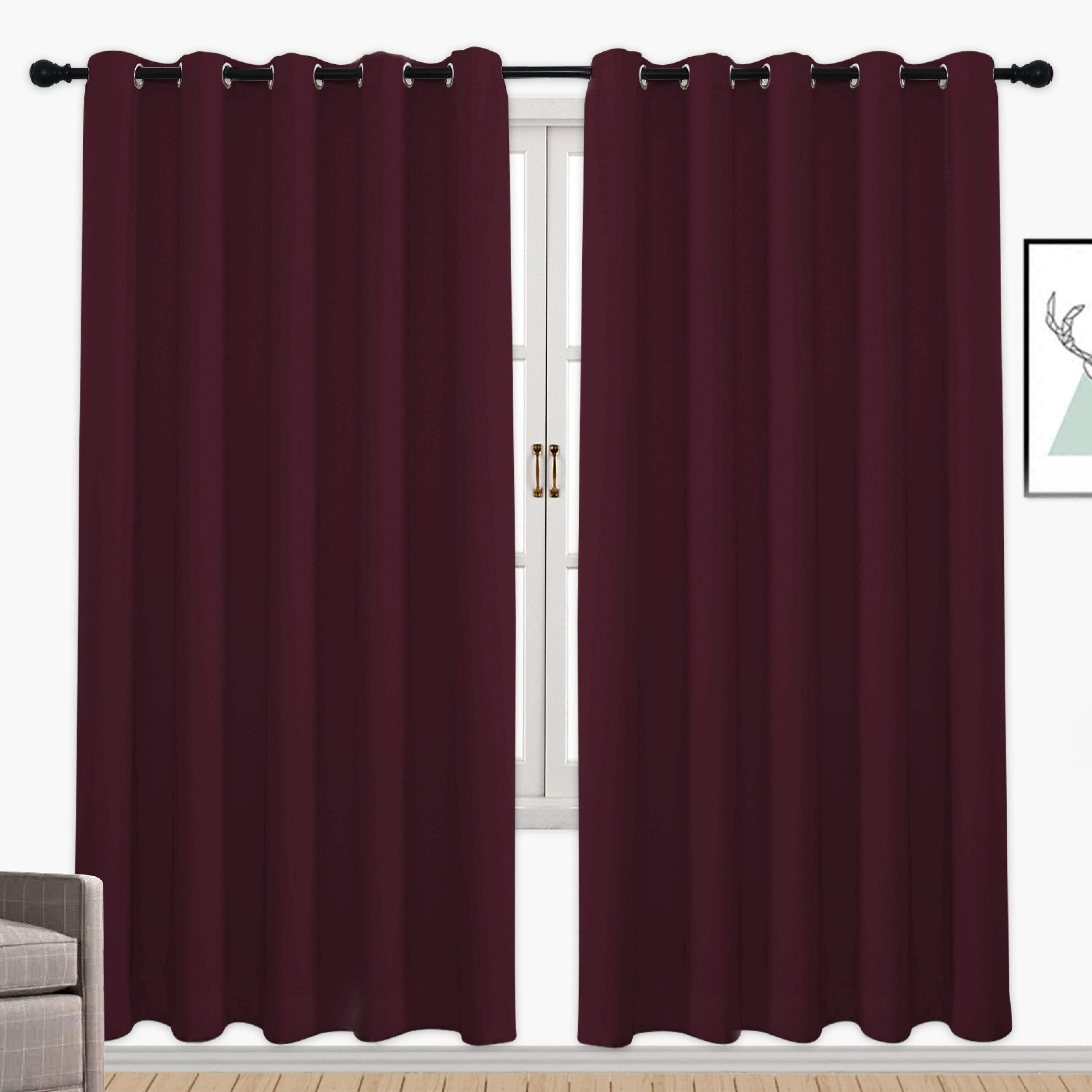 Hyper Cover 3-Layer Blockout Eyelet Curtains Burgundy | Thermal Wine Red Drapes | Window Curtains | Brilliant Home Living