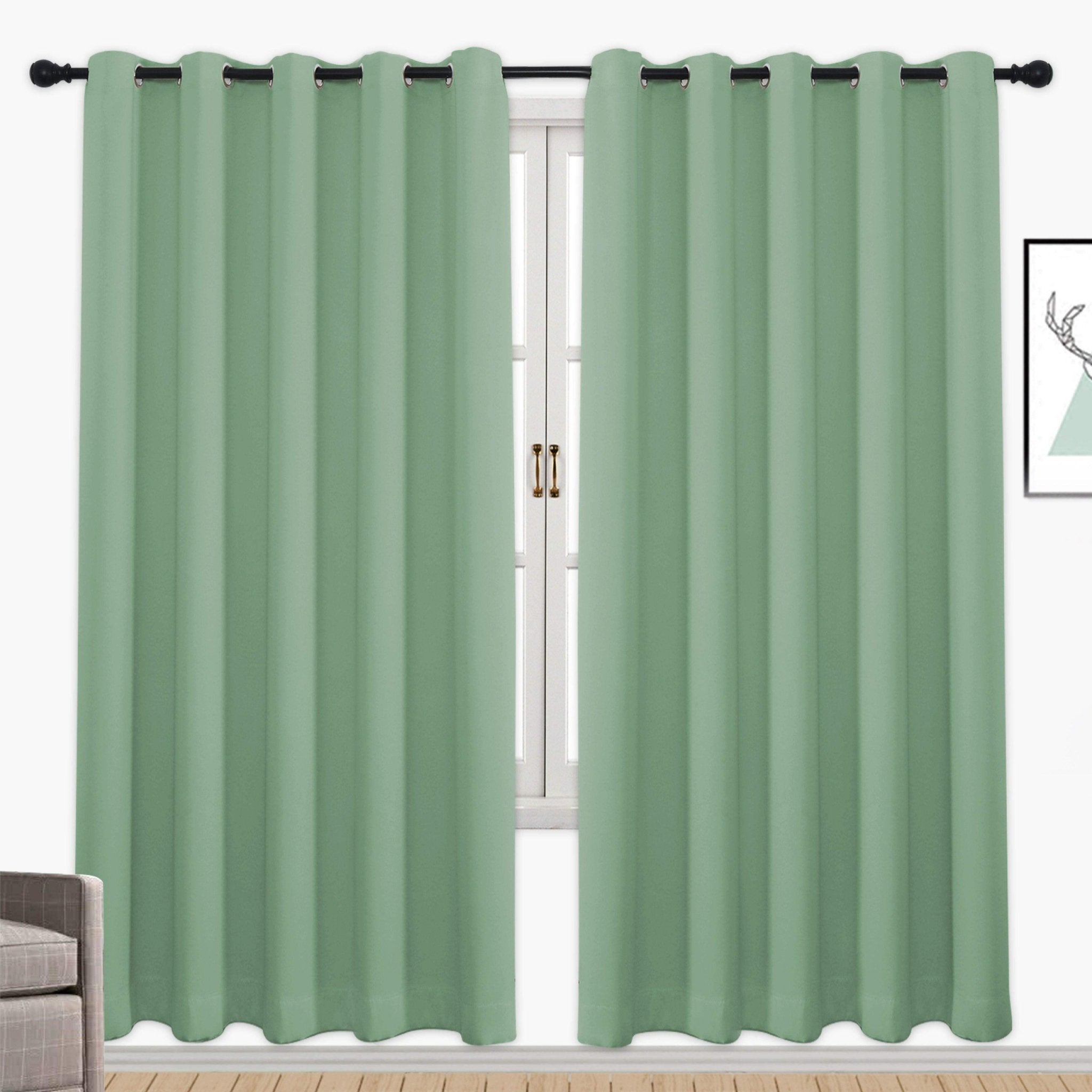 Hyper Cover 3-Layer Blockout Eyelet Curtains Emerald Green | Thermal Drapes - 132x137 cm -